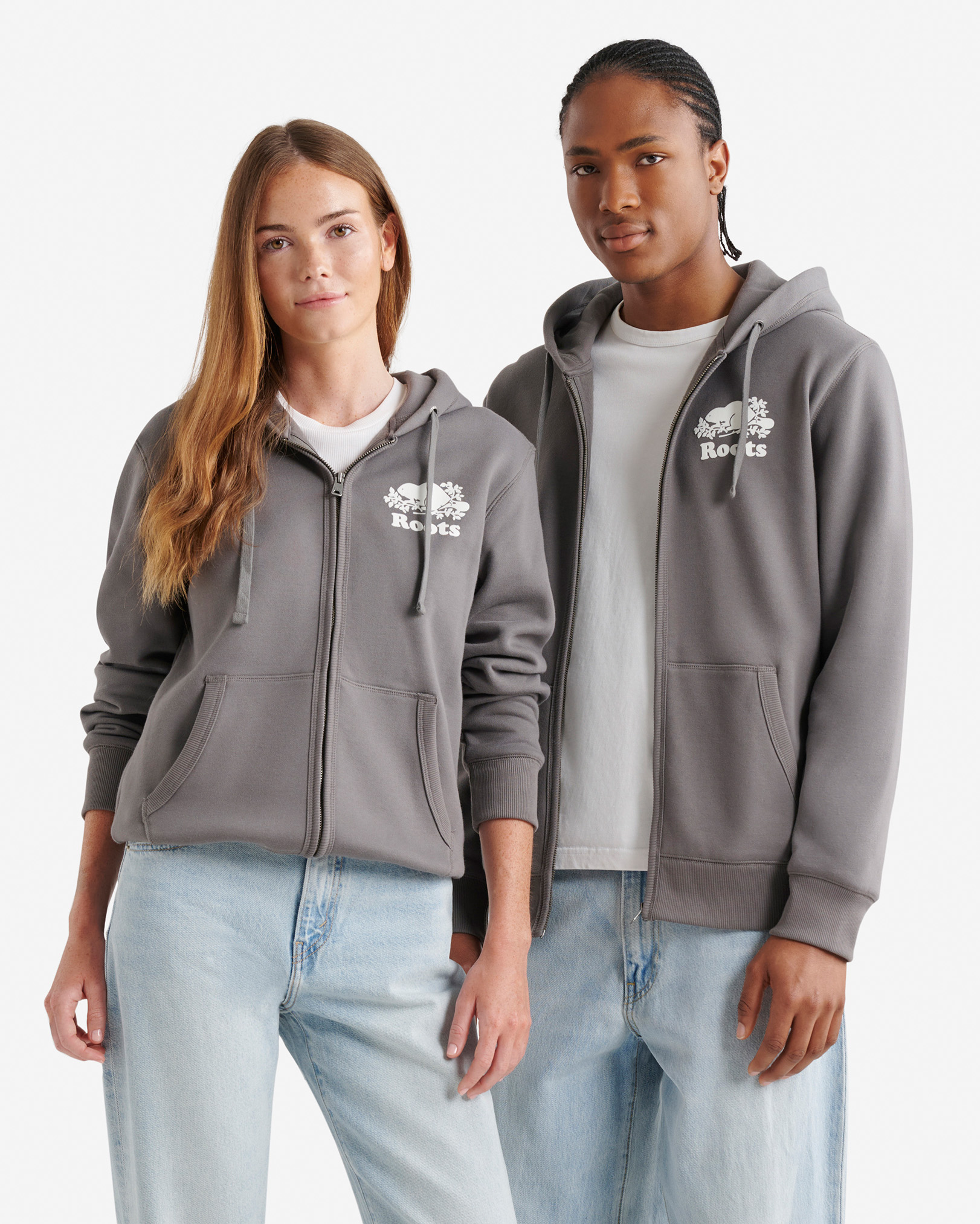 Organic Original Full Zip Hoodie - Cliffstone Grey