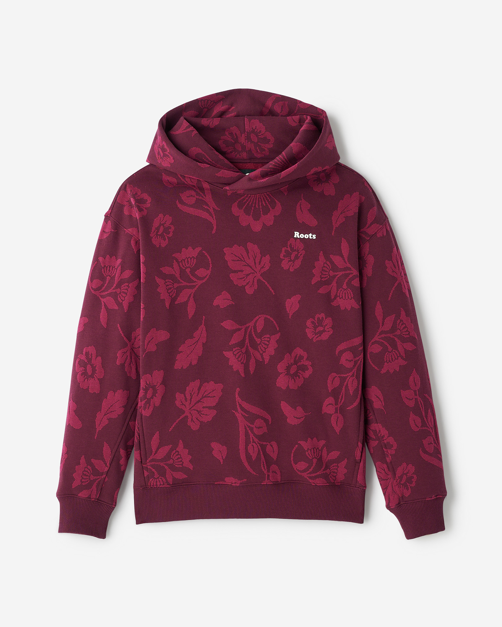 Northern Bloom Hoodie - Maroon Fig Northern Bloom Hoodie - Maroon Fig