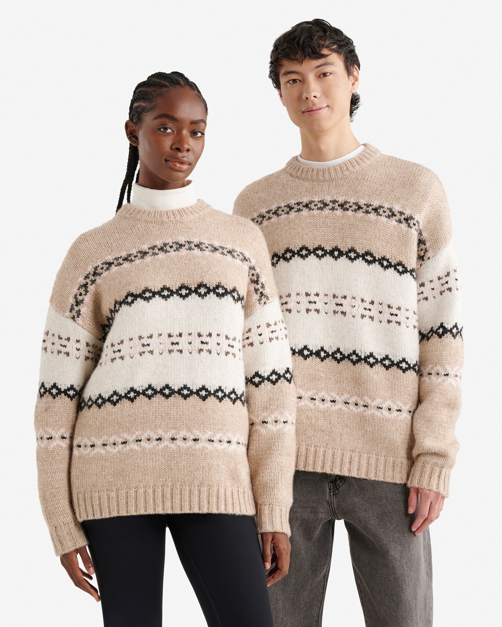 Heritage Fair Isle Crew - Egret