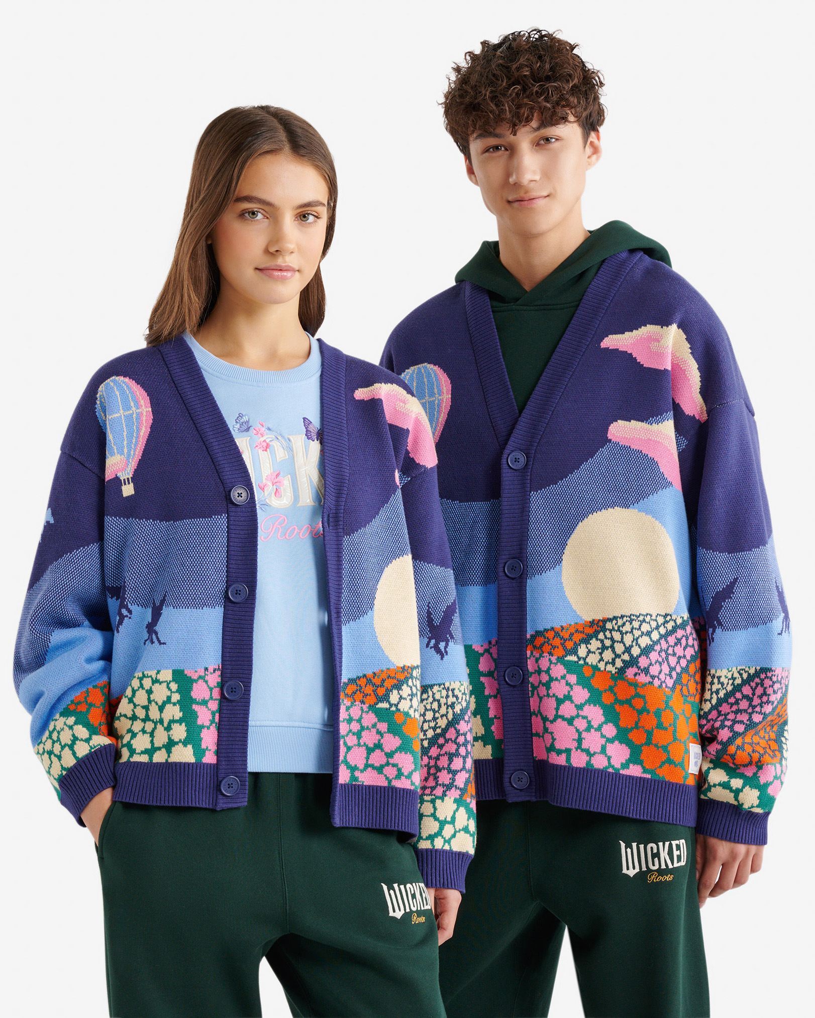 Roots X Wicked Dusk Cardigan - Midnight Magic