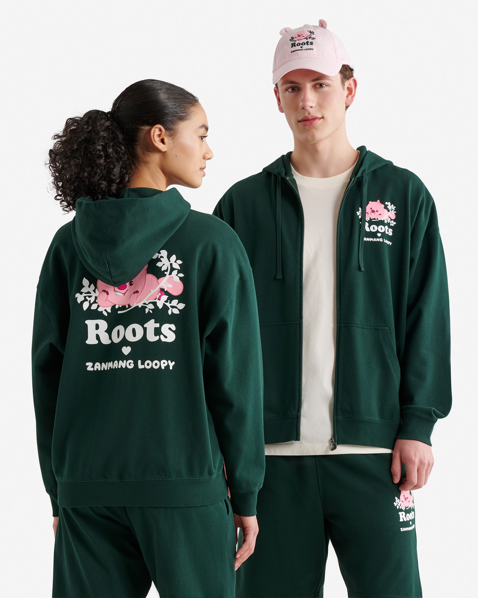 Roots X Zanmang Loopy Full Zip Hoodie - Varsity Green Roots X Zanmang Loopy Full Zip Hoodie - Varsity Green