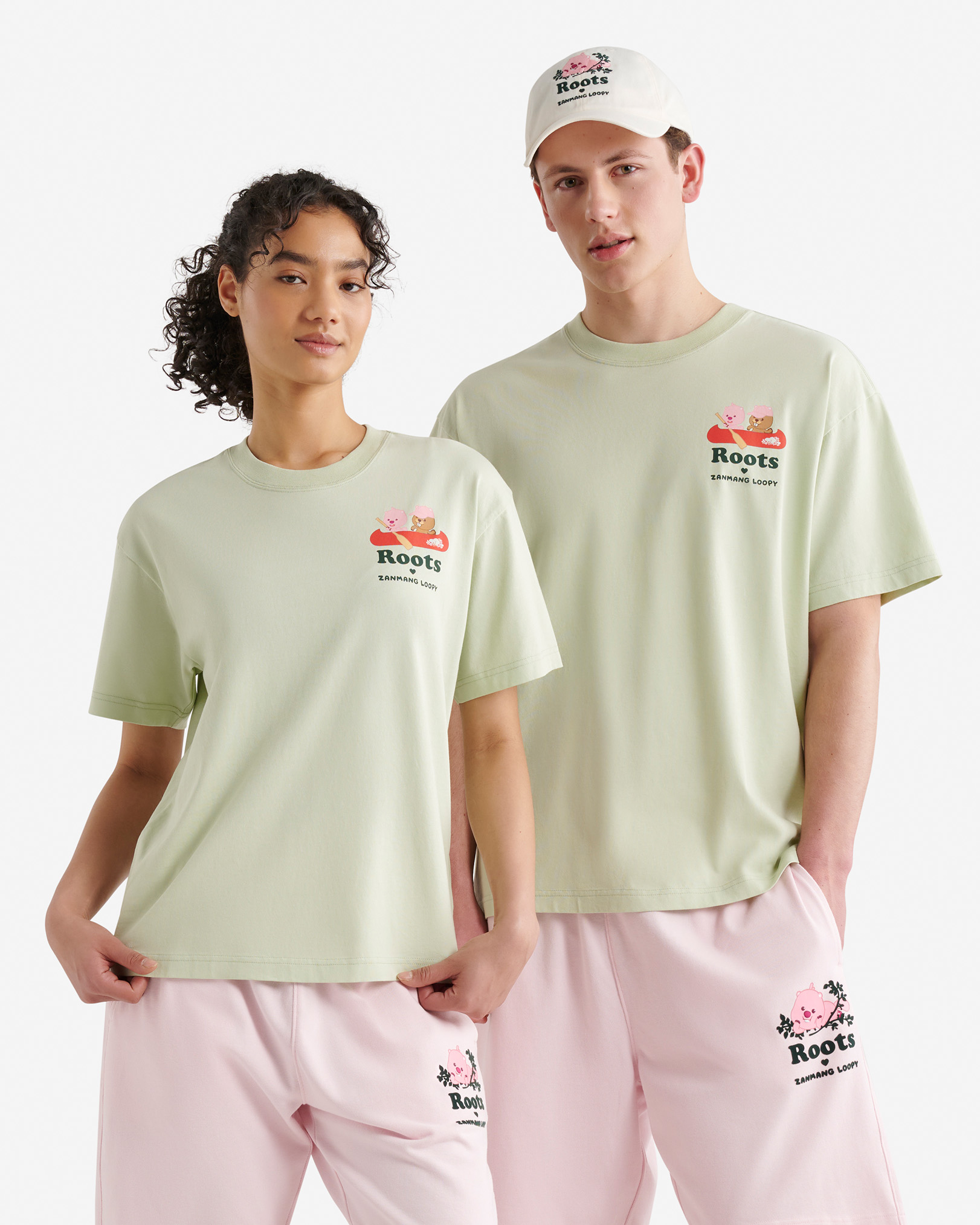 Roots X Zanmang Loopy T-Shirt - Faded Jade