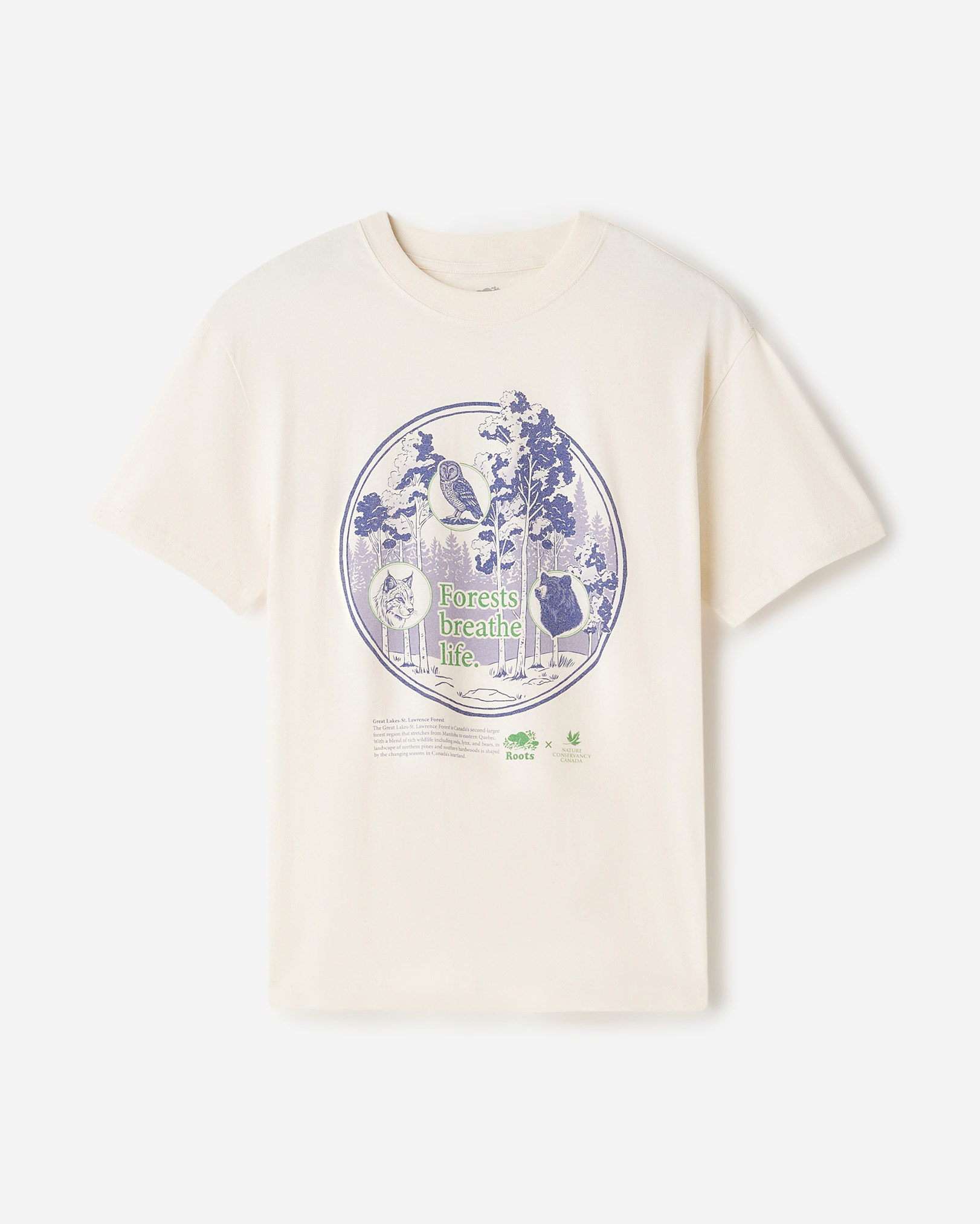 Roots X NCC Earth Month T-Shirt - Natural/True Navy