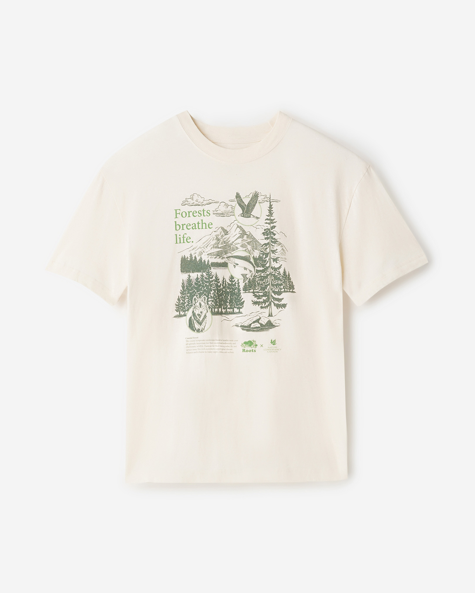 Roots X NCC Earth Month T-Shirt - Natural/Green