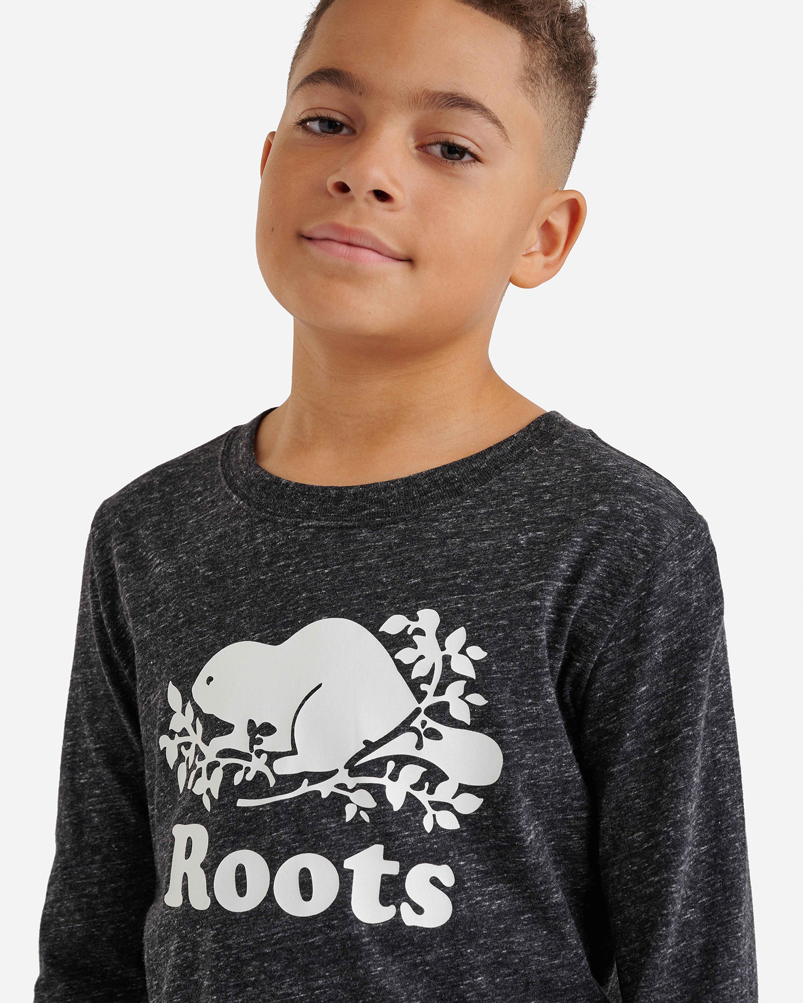 T-shirt original Cooper le castor en coton bio pour enfants - Poivre Noir T-shirt original Cooper le castor en coton bio pour enfants - Poivre Noir