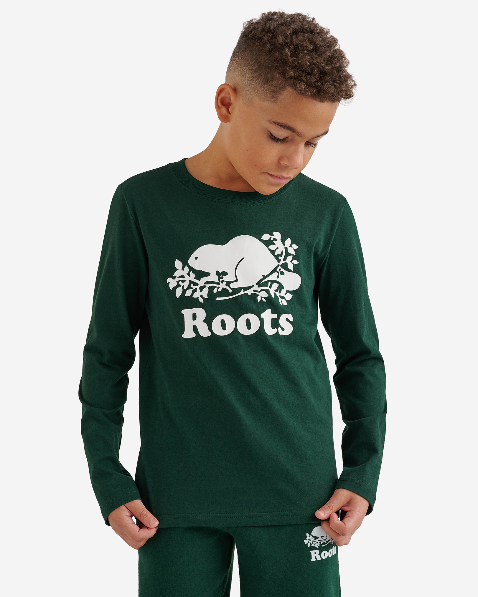 T-shirt original Cooper le castor en coton bio pour enfants - Varsity Vert T-shirt original Cooper le castor en coton bio pour enfants - Varsity Vert