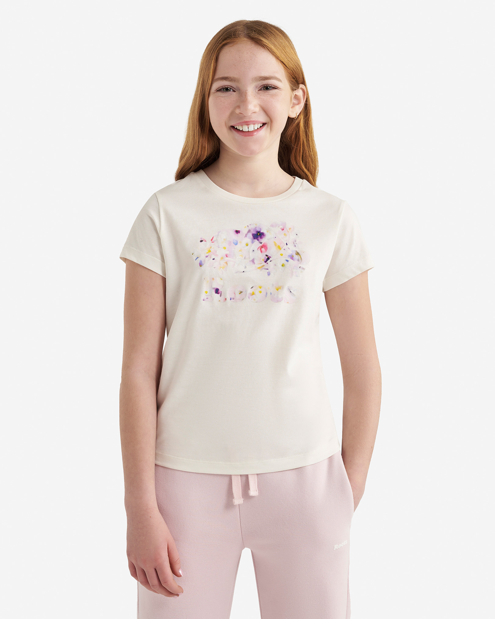 Kids Petal Pop Slim T-Shirt - Egret Kids Petal Pop Slim T-Shirt - Egret