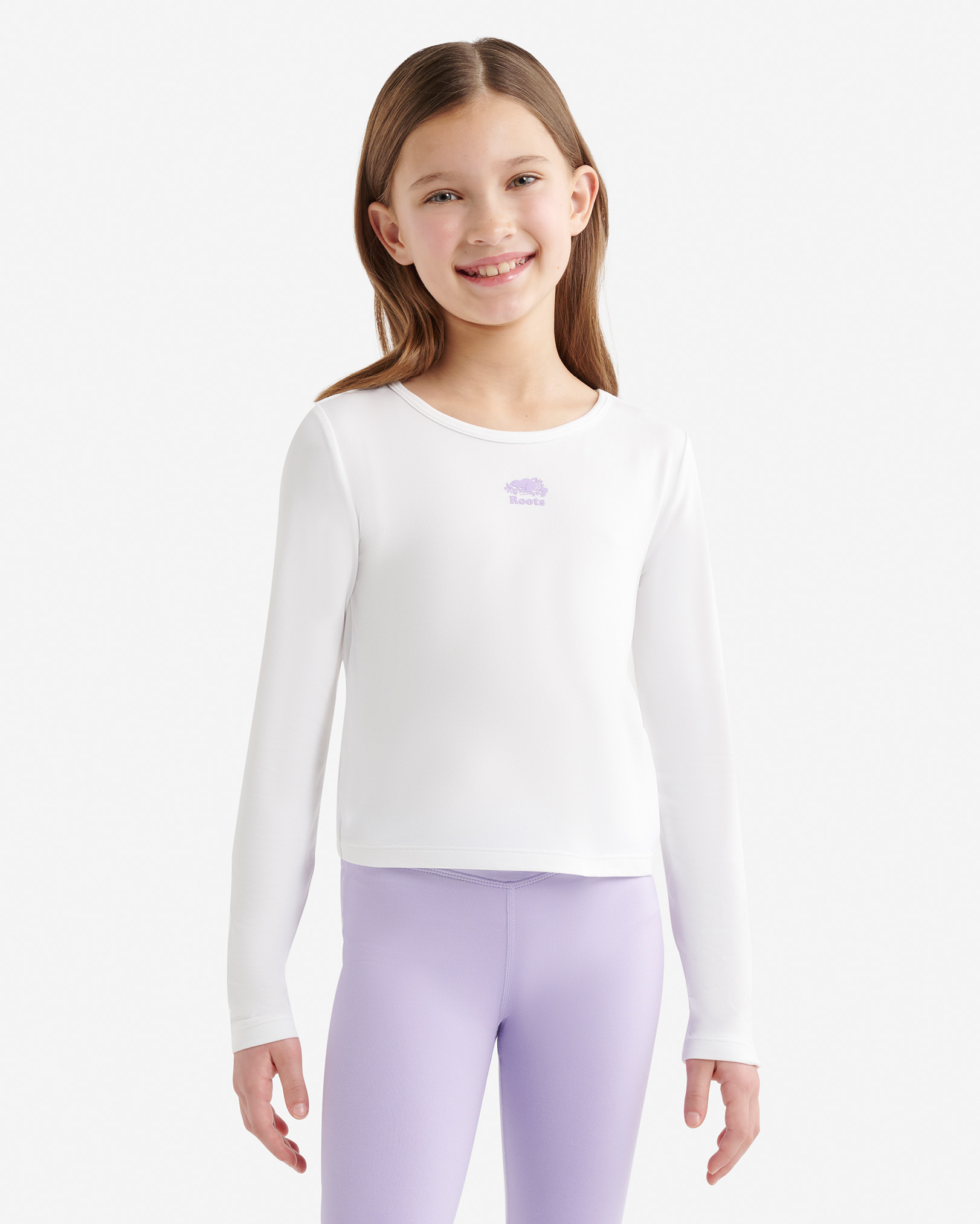 Girls Active Tulip Hem T-Shirt - White