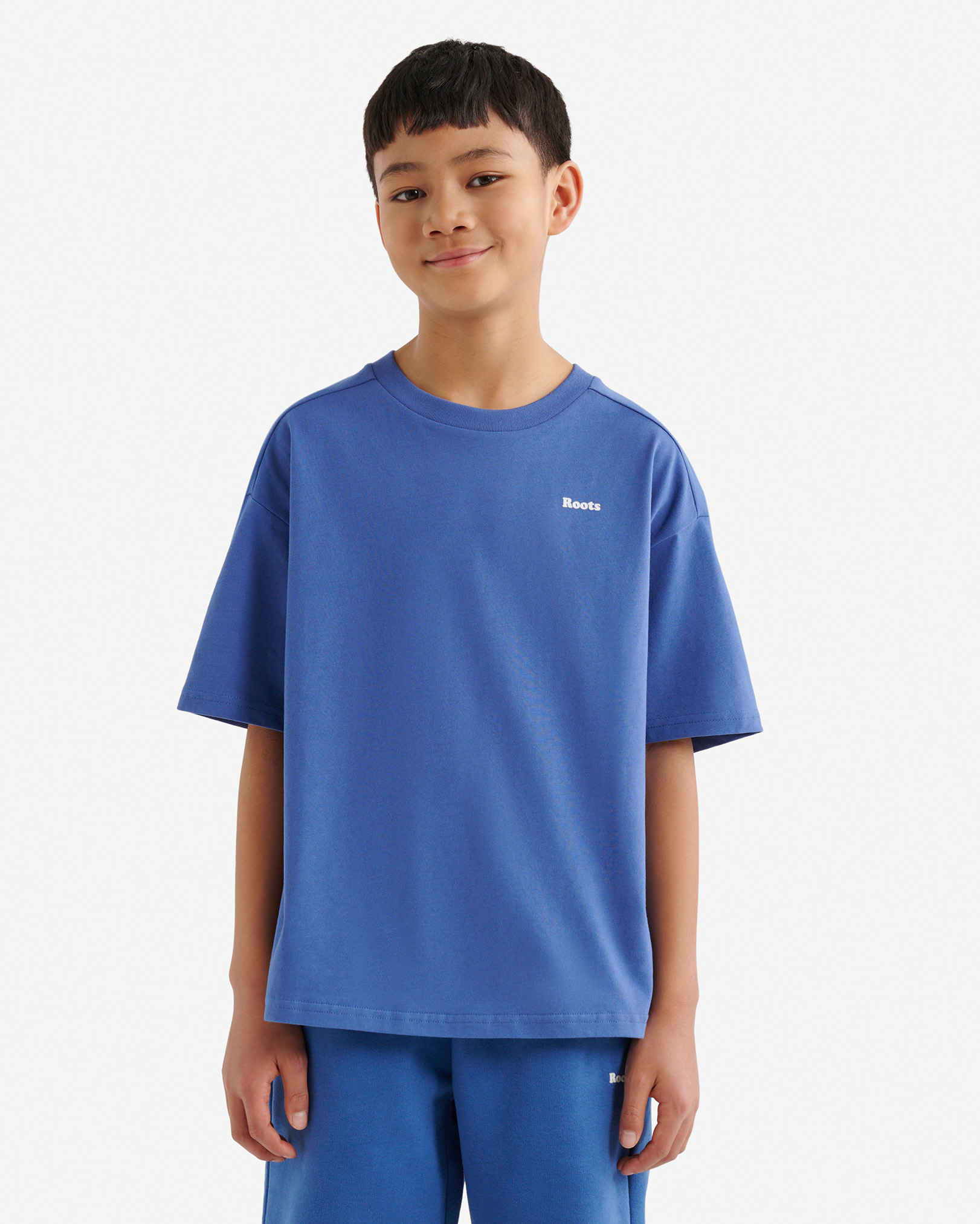 T-shirt en molleton Nuage estival pour enfant - Mousson Bleue