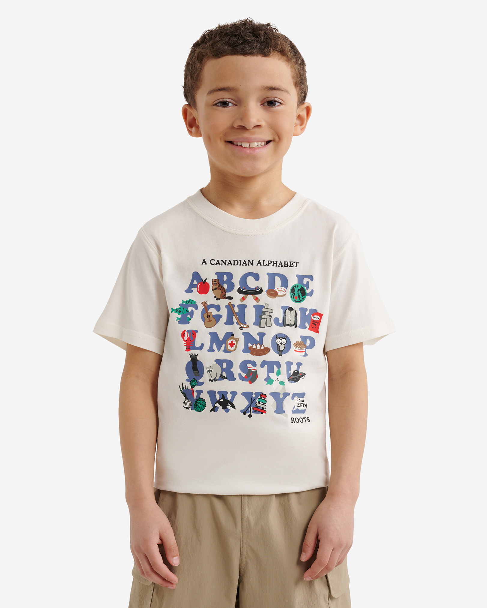 Kids ABC Of Canada T-Shirt - Egret