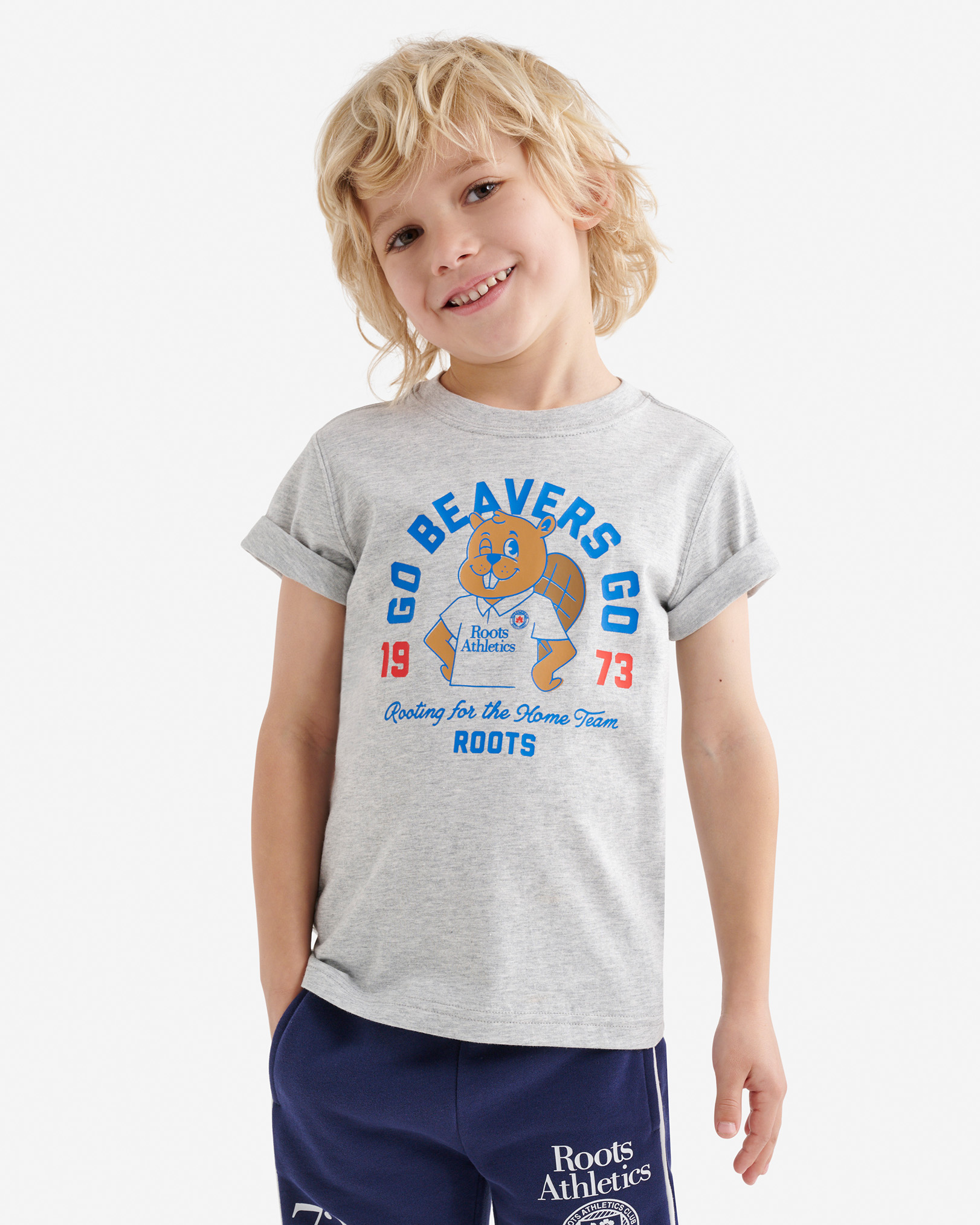 Kids Beaver League T-Shirt - Heather Grey