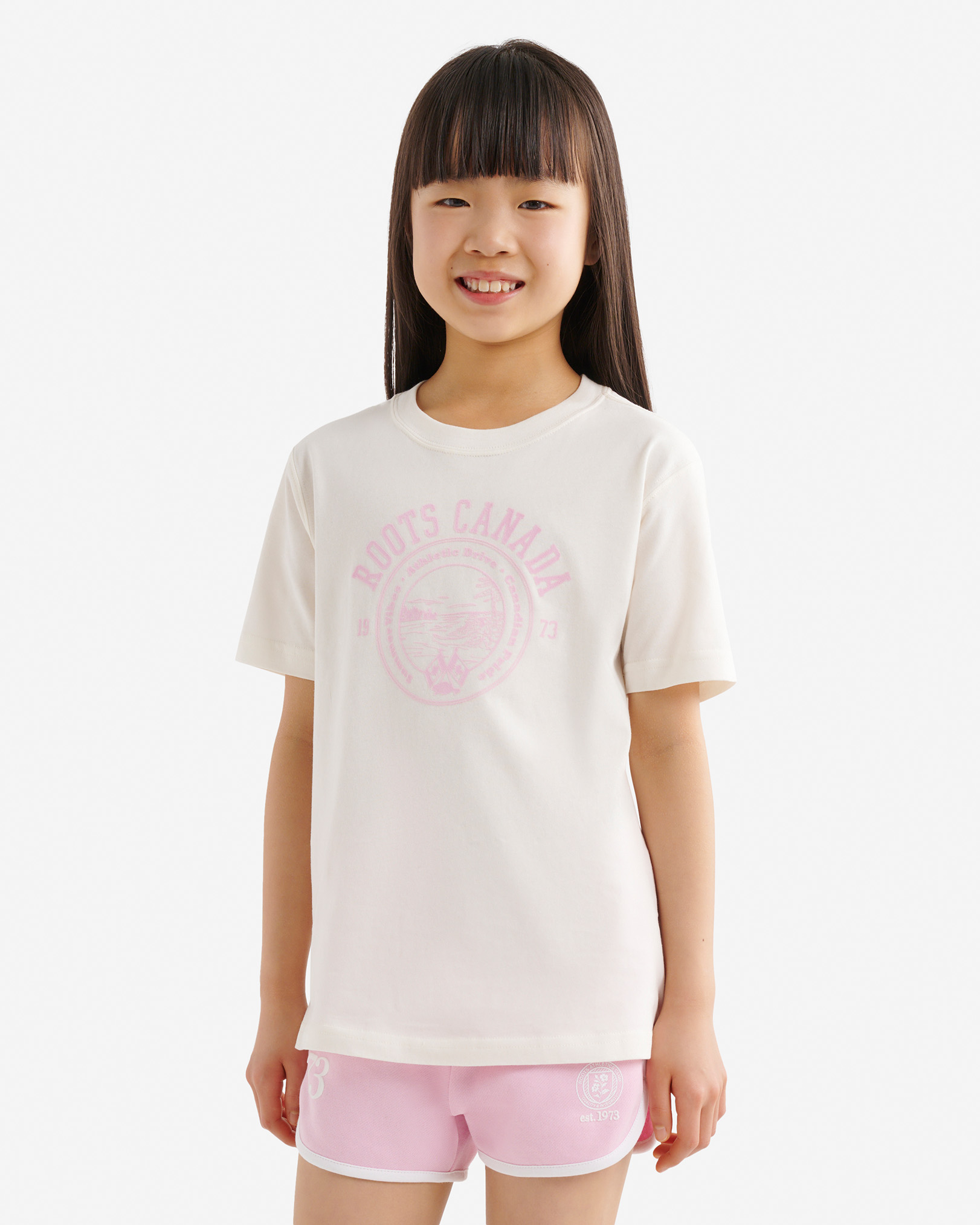 Kids Roots Lakeview T-Shirt - Egret