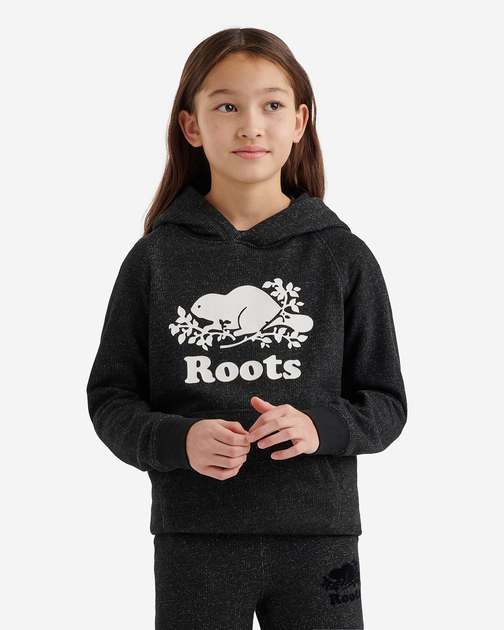 Kids Organic Original Kanga Hoodie - Black Pepper