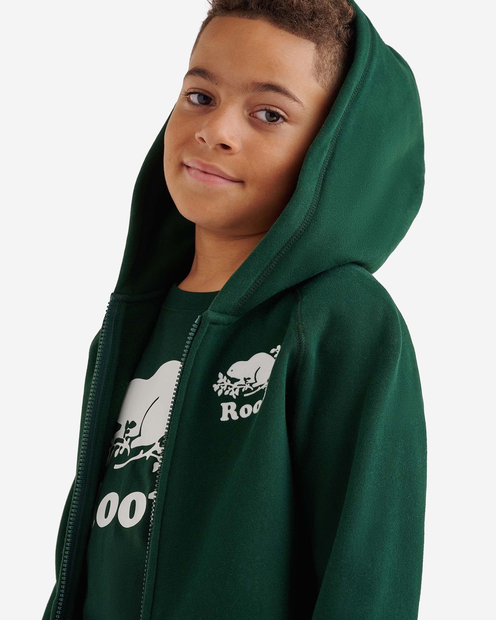 Green Zip Up Hoodies Roots