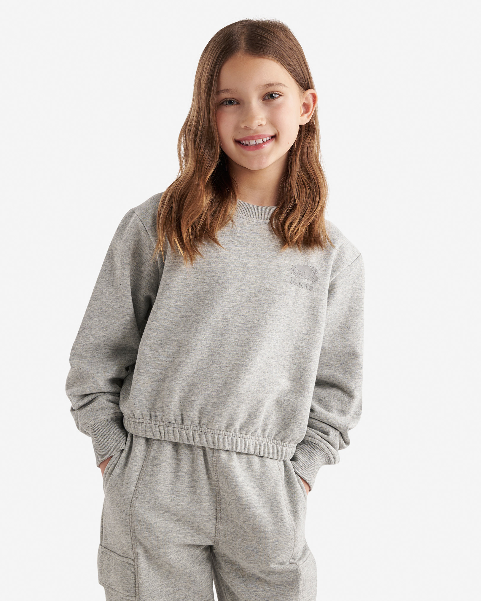 Girls Cozy Cinched Crew Sweatshirt Girls Cozy Cinched Crew Sweatshirt
