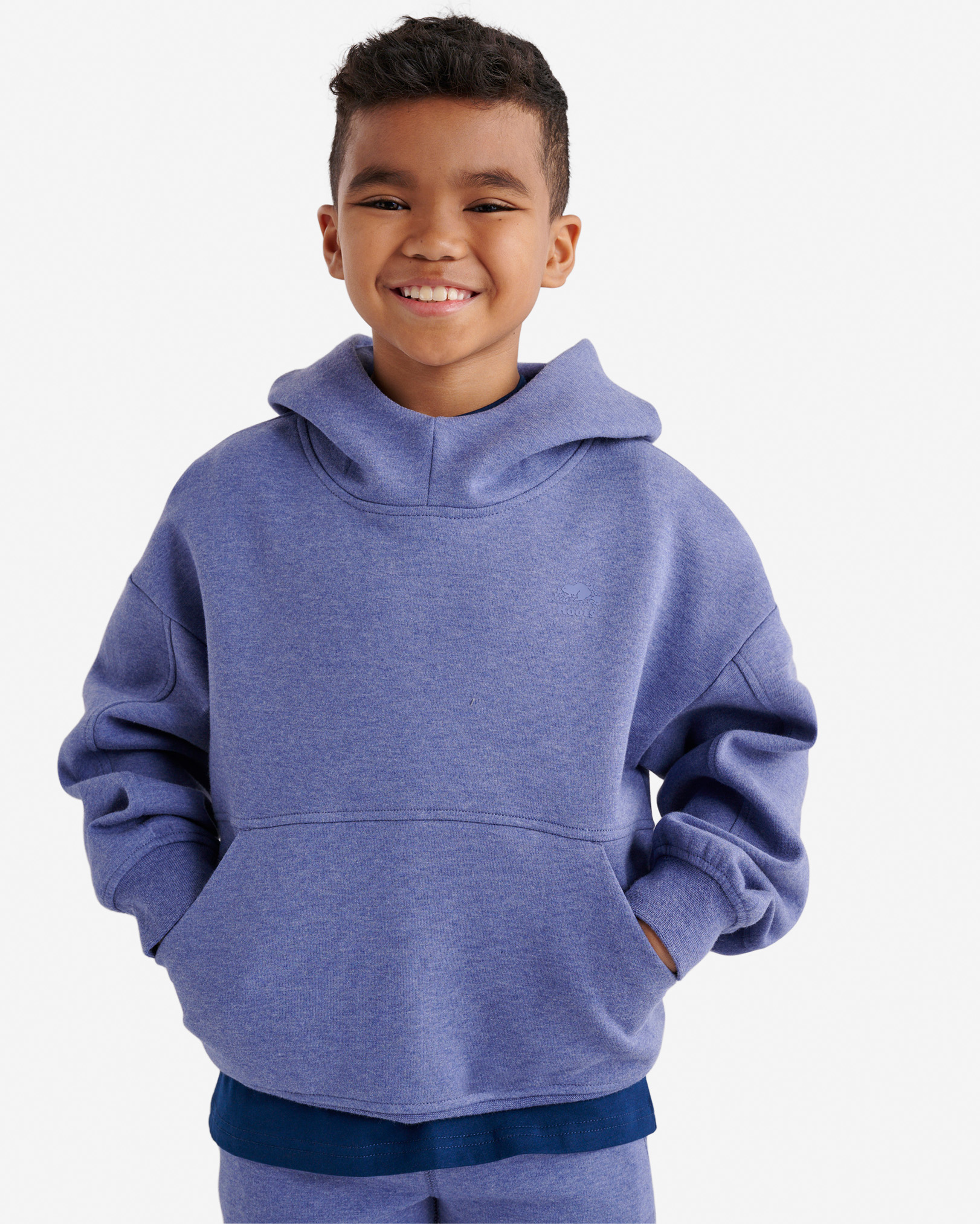 Kids Active Kanga Hoodie - Blue Eclipse Mix