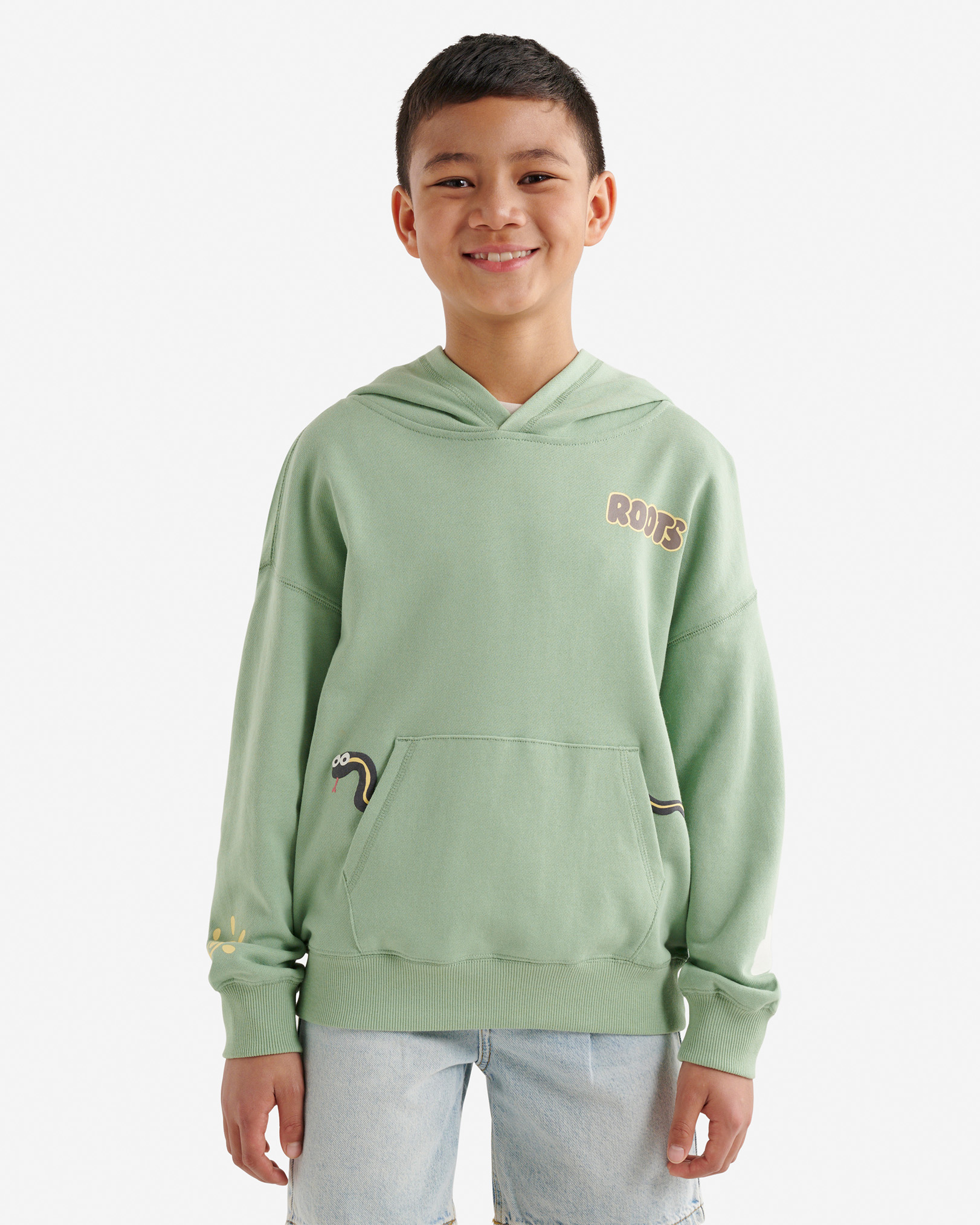 Kids Nature Kanga Hoodie - Basil