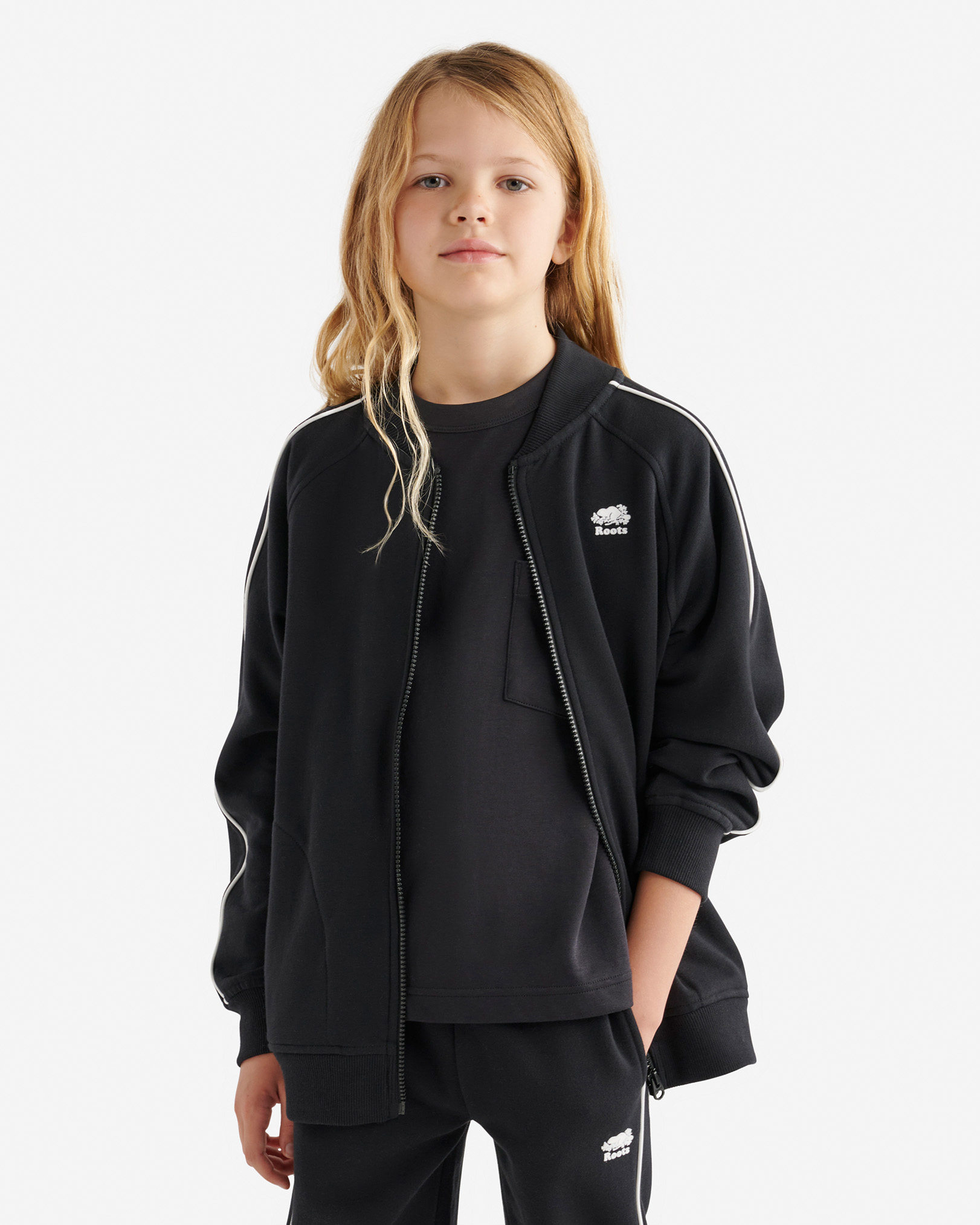Kids Cozy Cooper Track Jacket - Black