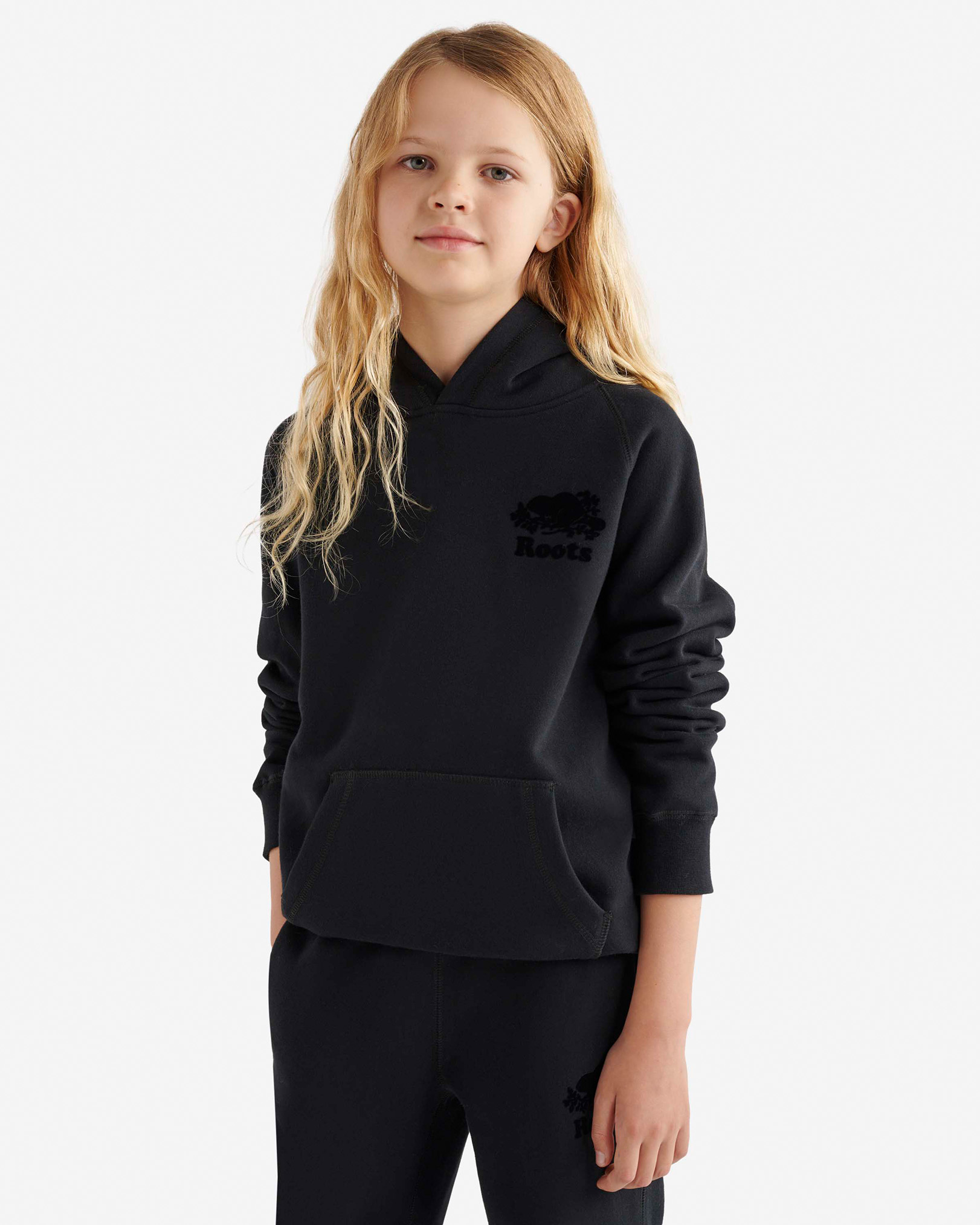 Kids Organic Original Kanga Hoodie - Black