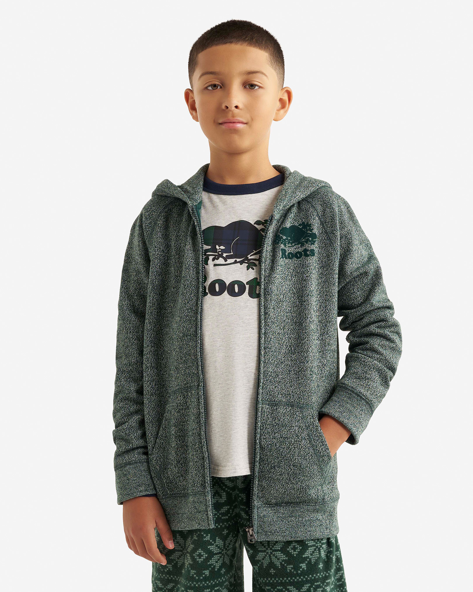 Kids Organic Original Full Zip Hoodie - Varsity Green Pepper Kids Organic Original Full Zip Hoodie - Varsity Green Pepper