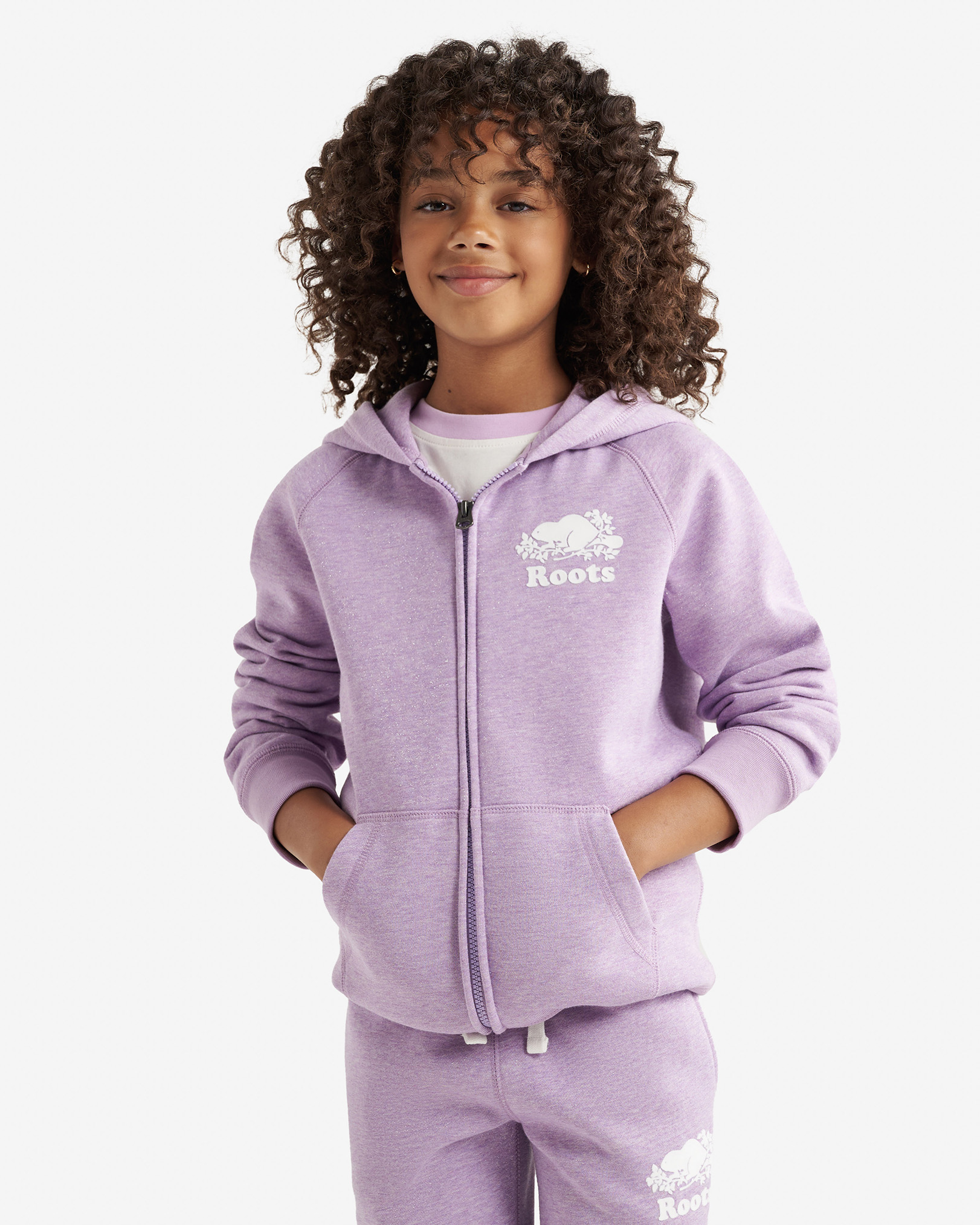Glitter Zip Hoodies | Roots