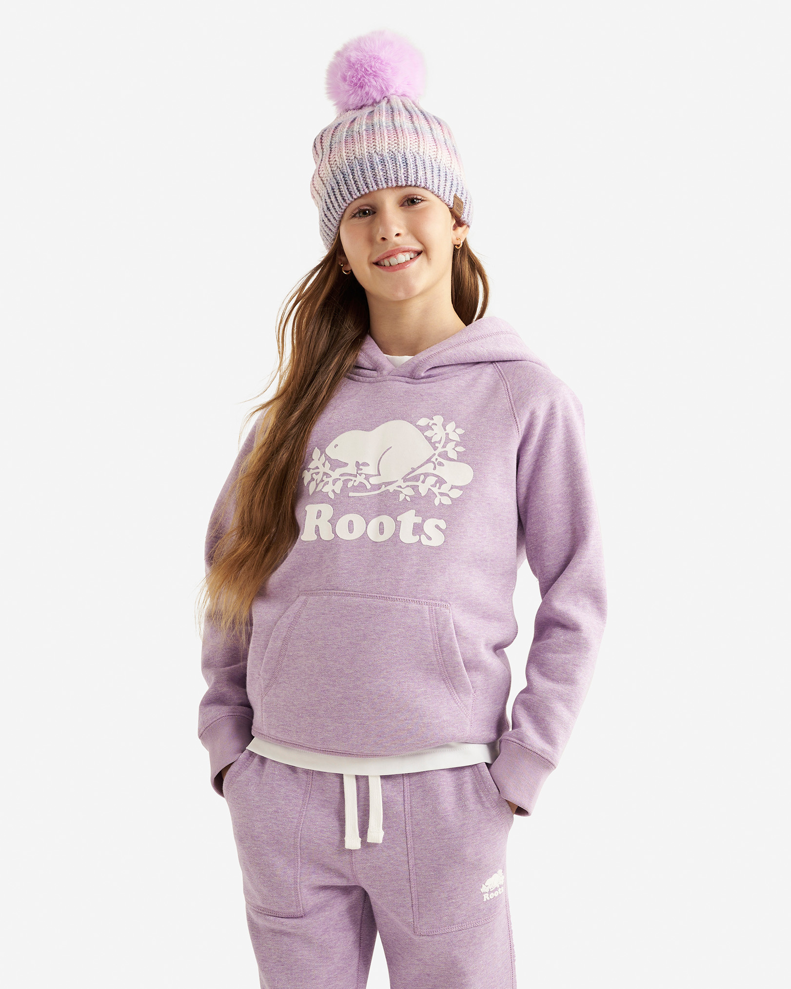 Kids Original Sparkle Kanga Hoodie - Violet Tulip Mix