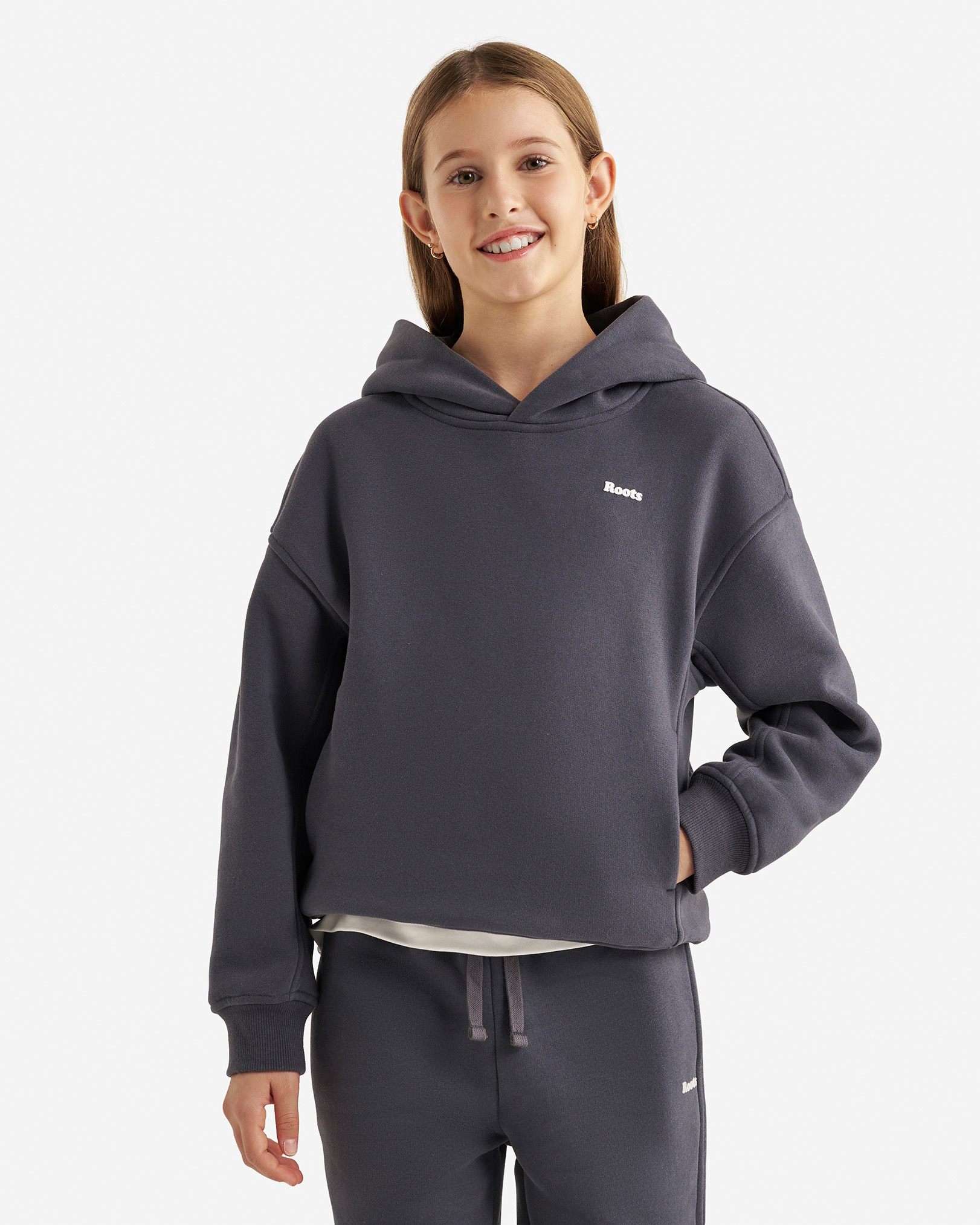 Kids Cloud Hoodie - Graphite Grey