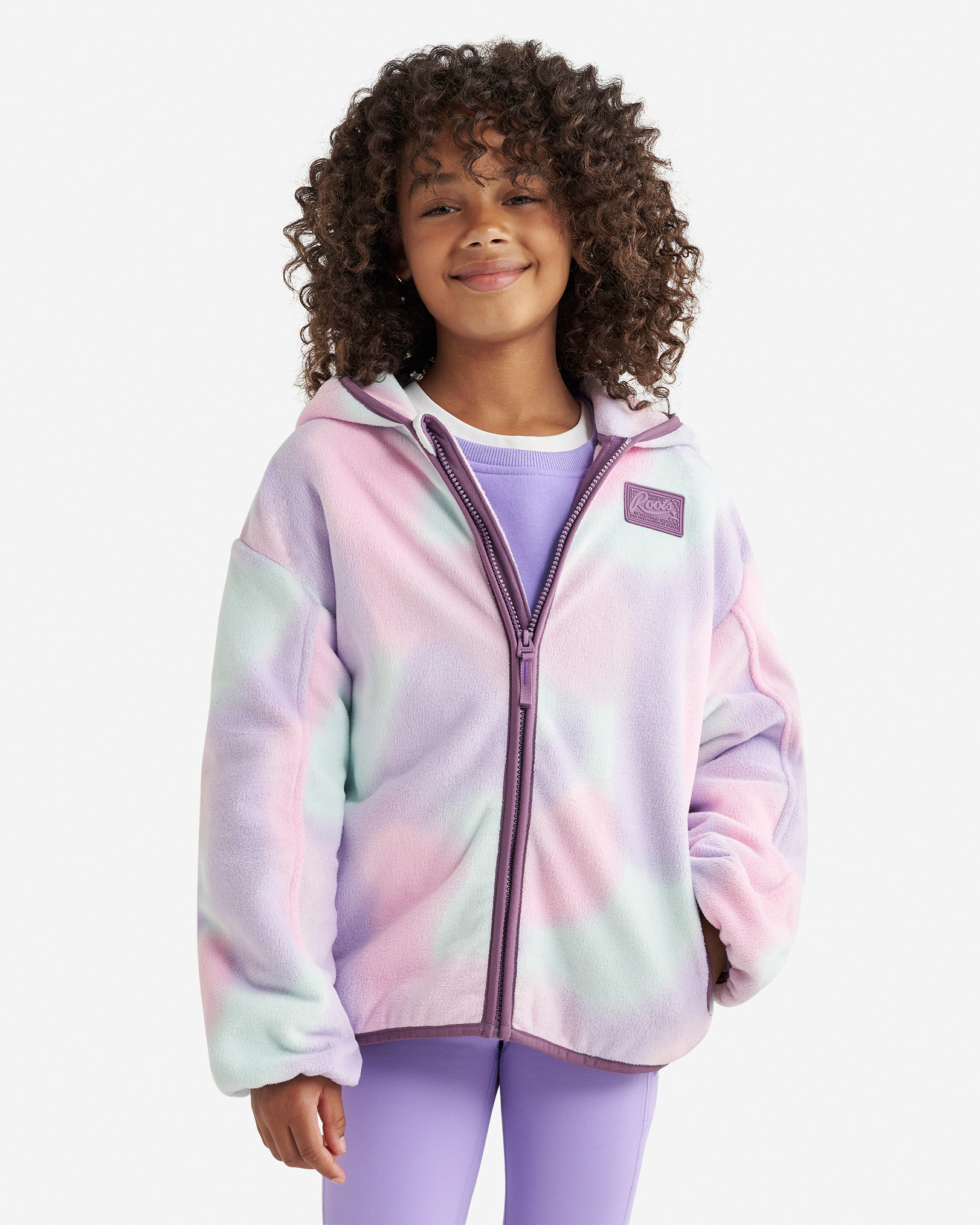 Kids Active Microfleece Full Zip Hoodie - Multi
