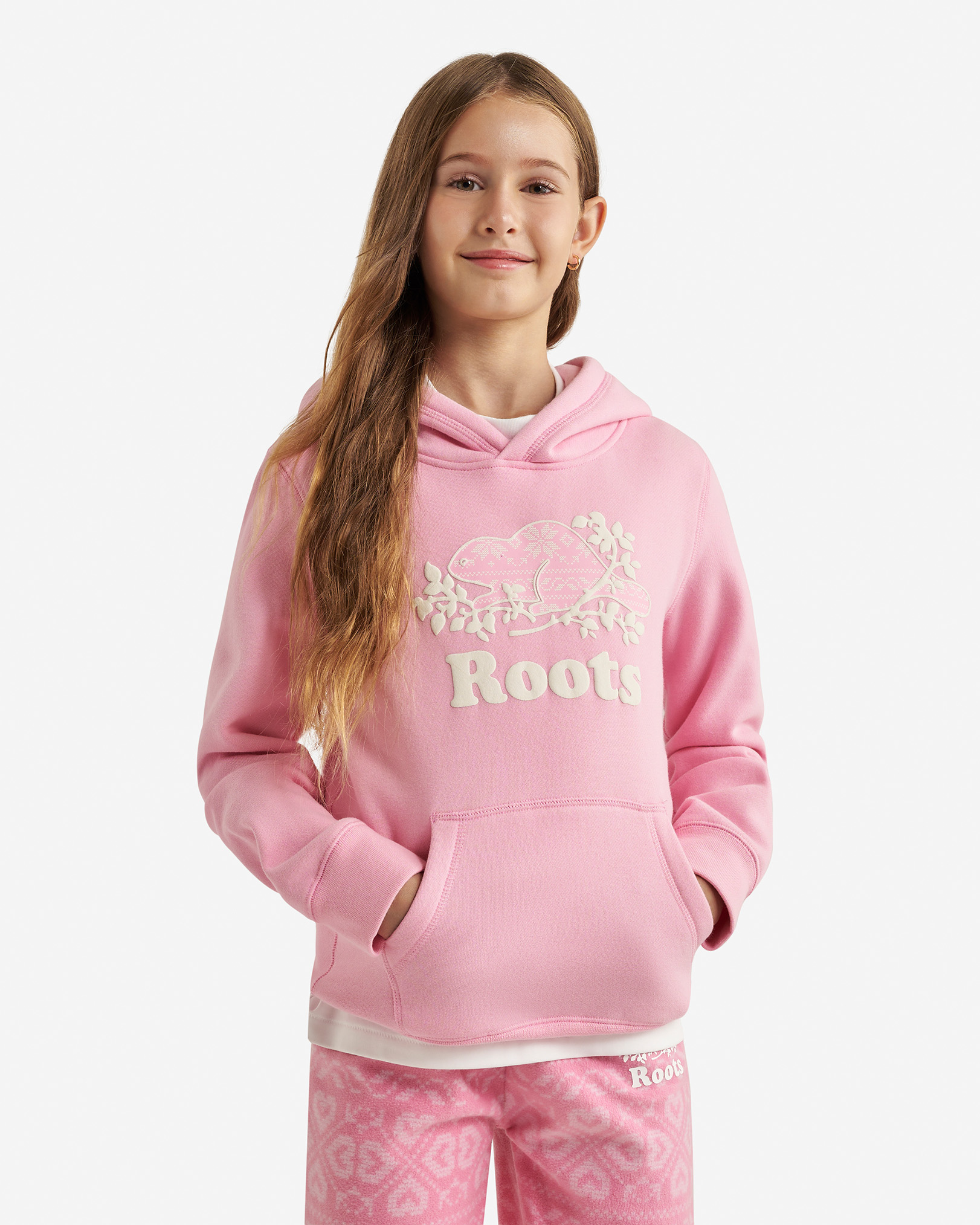 Kids Cooper Fair Isle Hoodie - Prism Pink