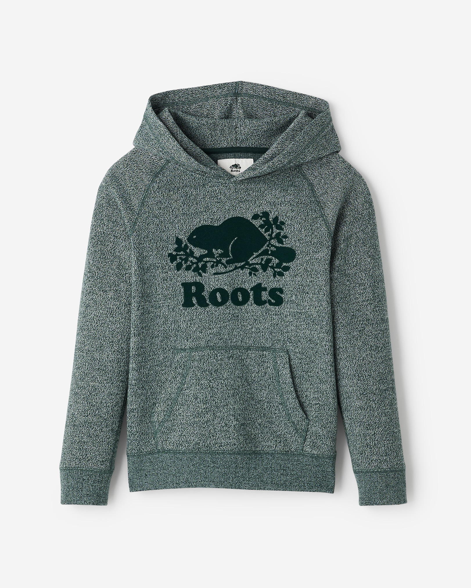 Kids Organic Original Terry Kanga Hoodie - Varsity Green Pepper