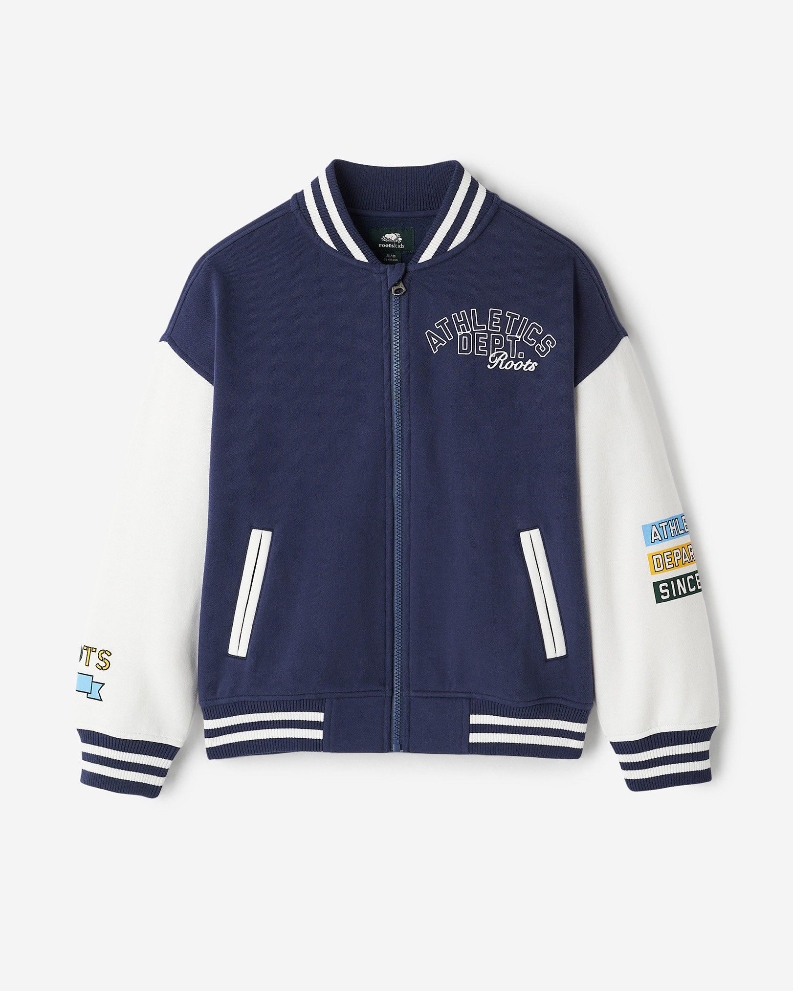 Kids Athletics Department Varsity Jacket - Nightfall Blue Kids Athletics Department Varsity Jacket - Nightfall Blue