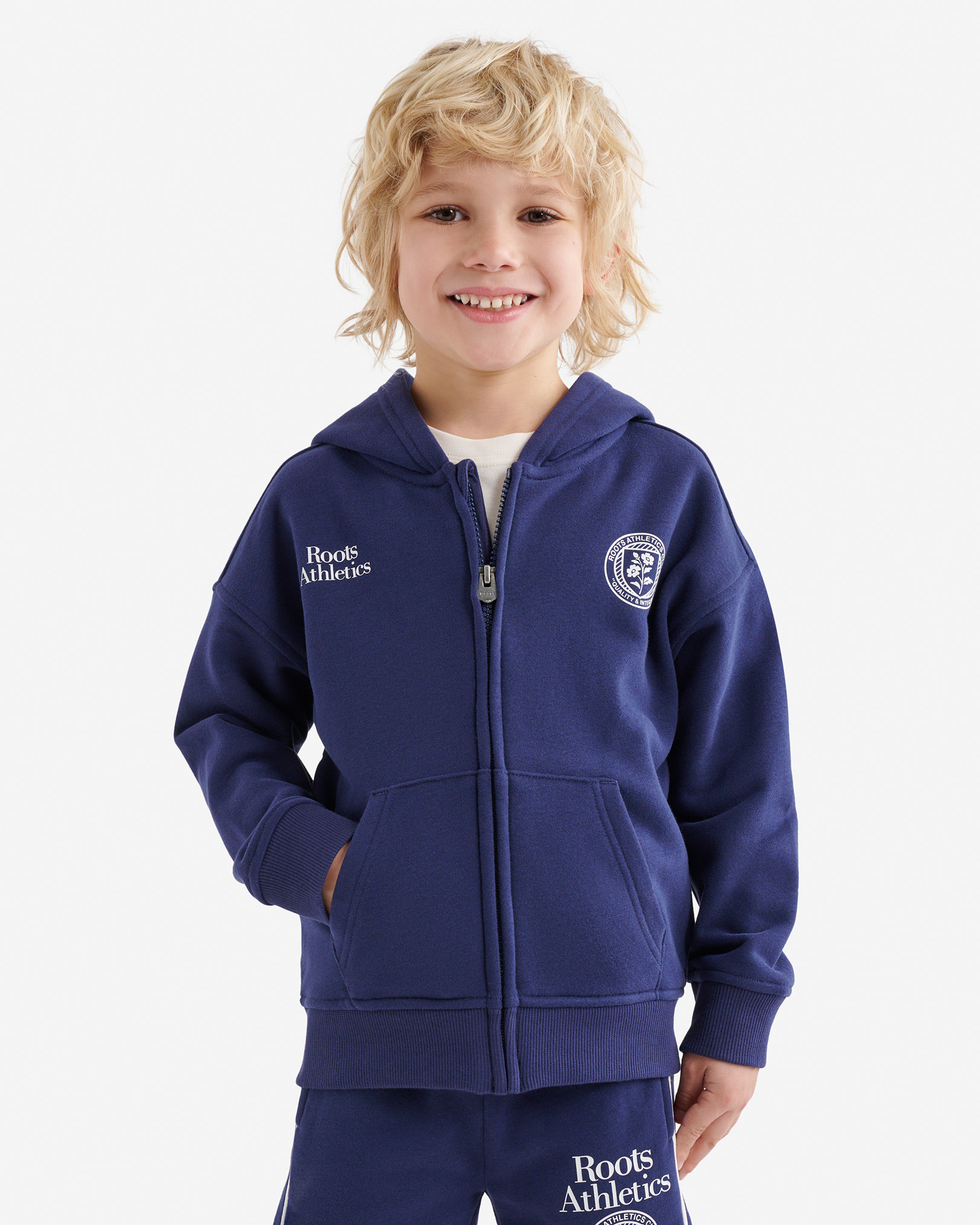 Kids Summer League Full Zip Hoodie - Indigo Ink