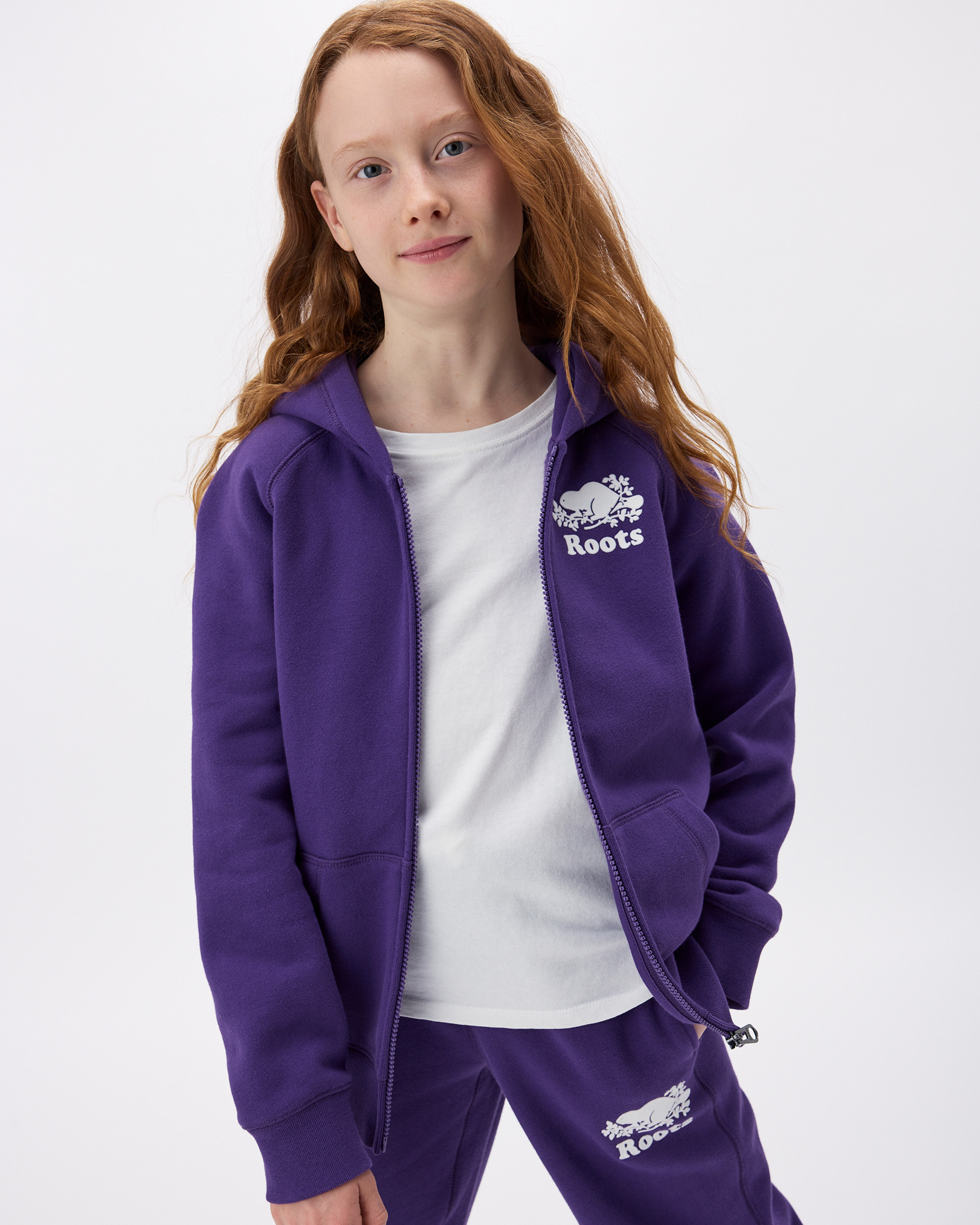 Kids Organic Original Full Zip Hoodie - Violet Sky Kids Organic Original Full Zip Hoodie - Violet Sky