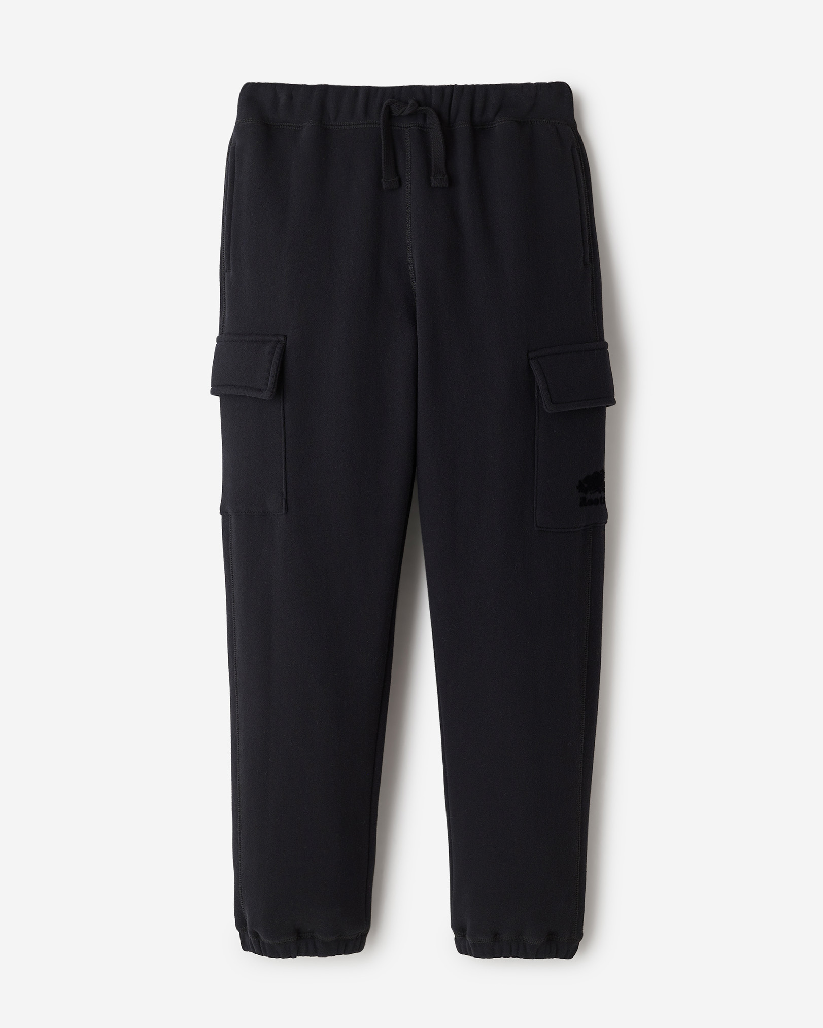 Kids Organic Cooper Relaxed Cargo Sweatpant - Black