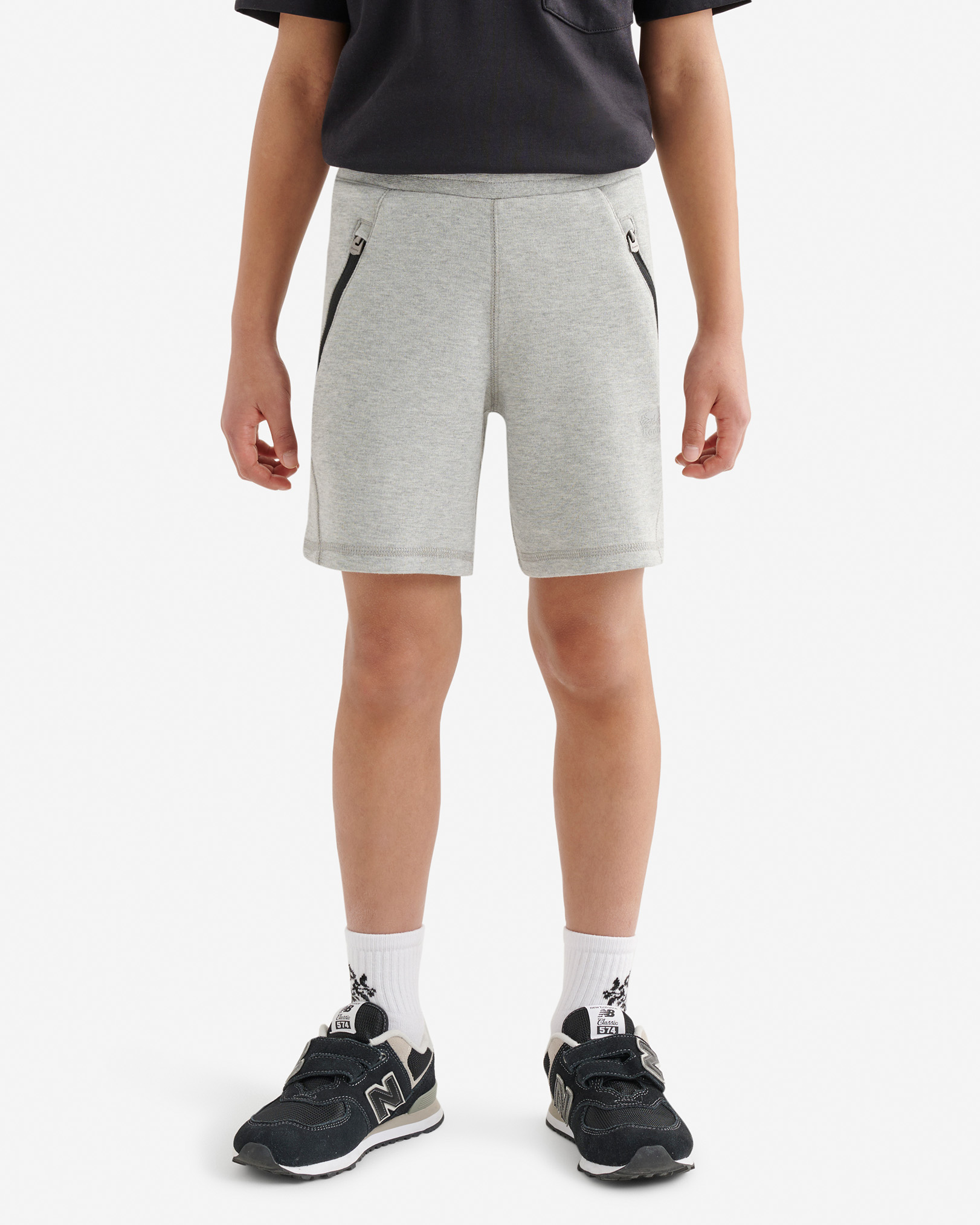 Kids Active Interlock Short - Grey Mix