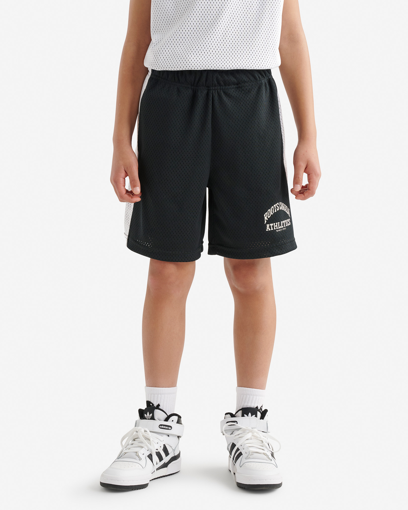 Kids Mesh Basketball Short - Black