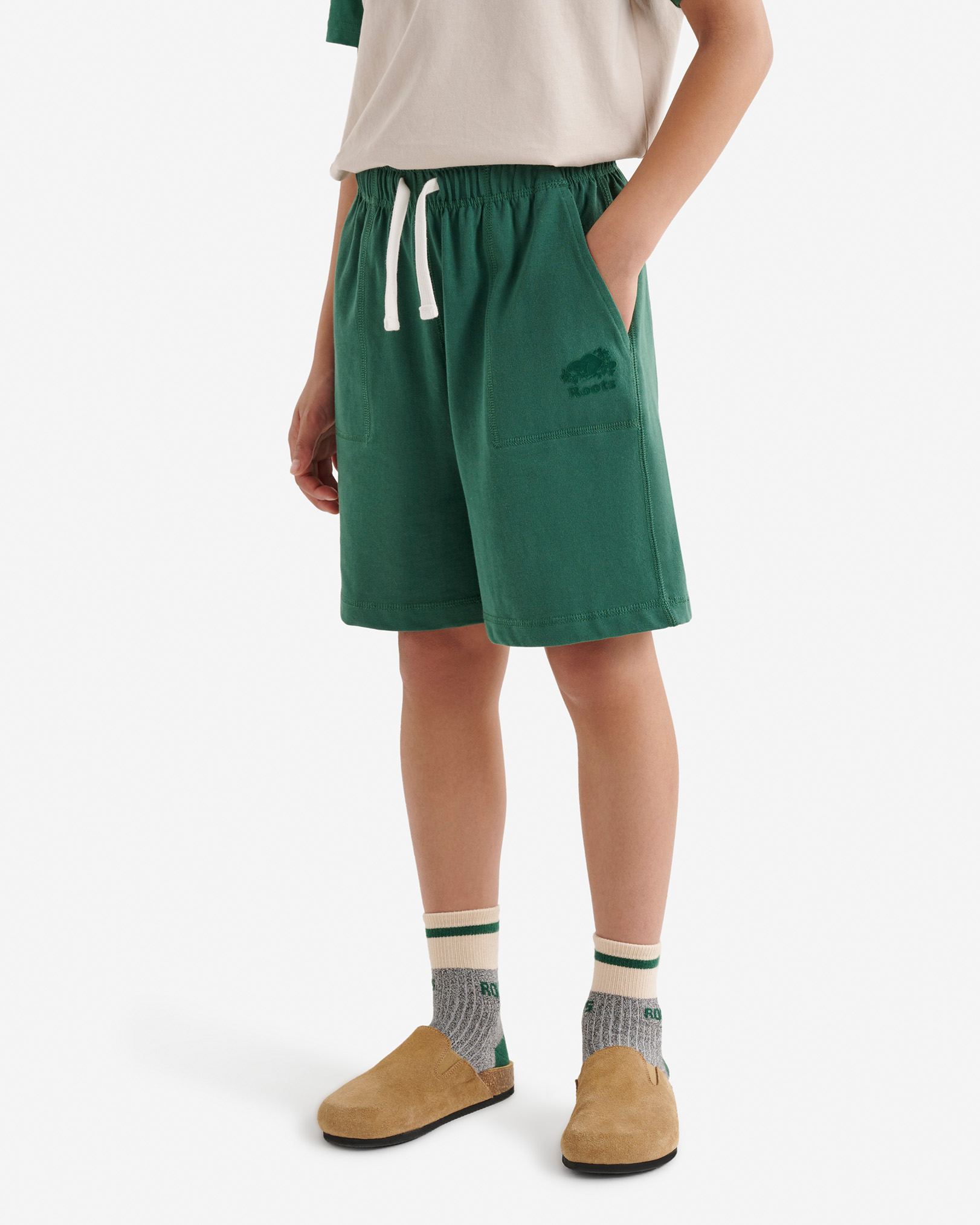 Kids Cooper Heavy Jersey Short - Forest Green