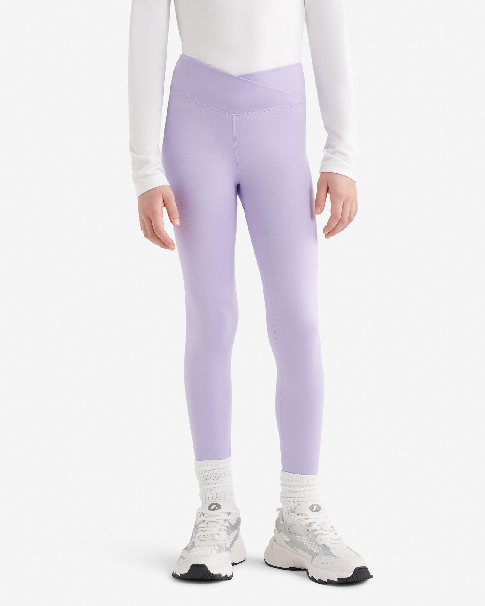 Girls Active Wrap Legging - Lavender Girls Active Wrap Legging - Lavender