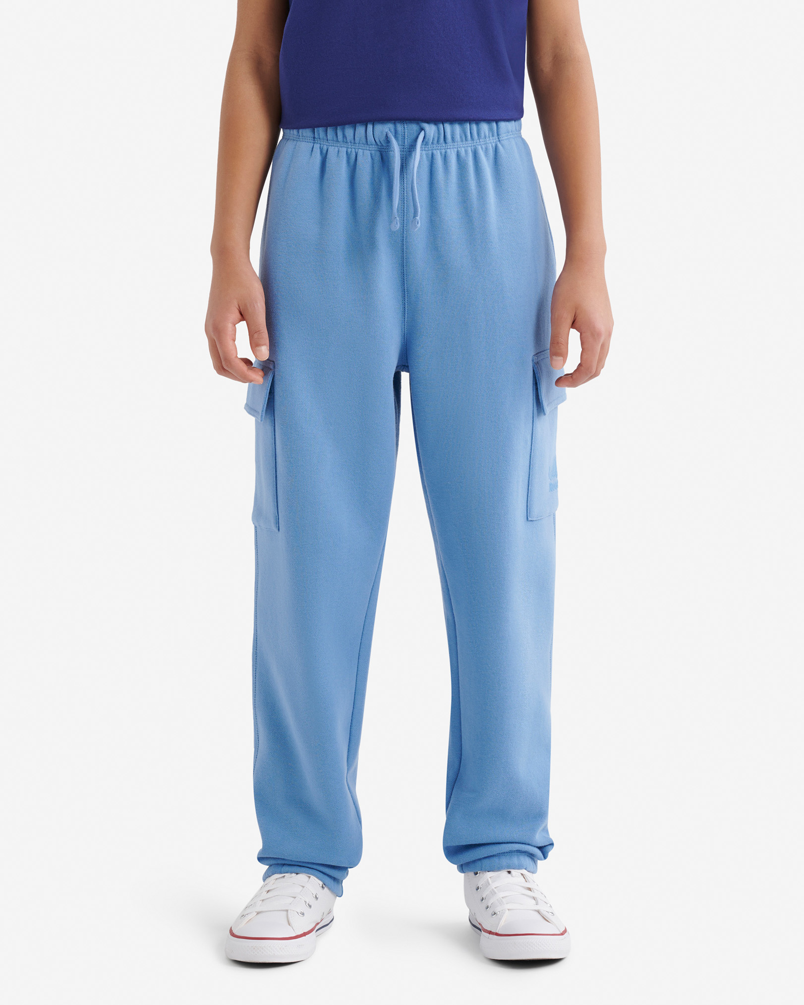Kids Organic Cooper Relaxed Cargo Sweatpant - Gulf Blue