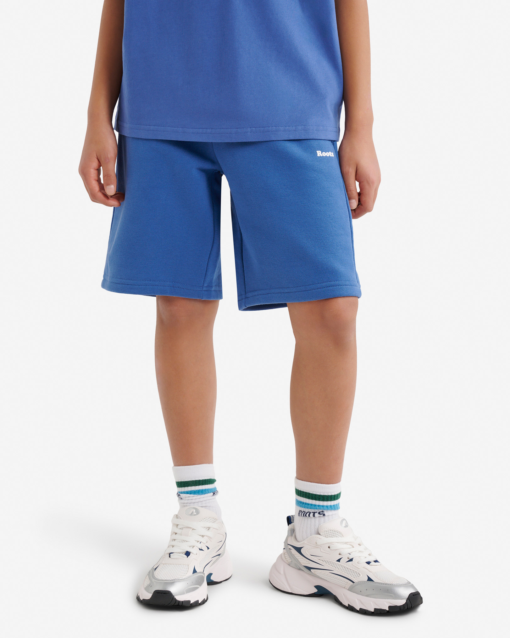 Short en molleton Nuage estival pour enfant - Mousson Bleue
