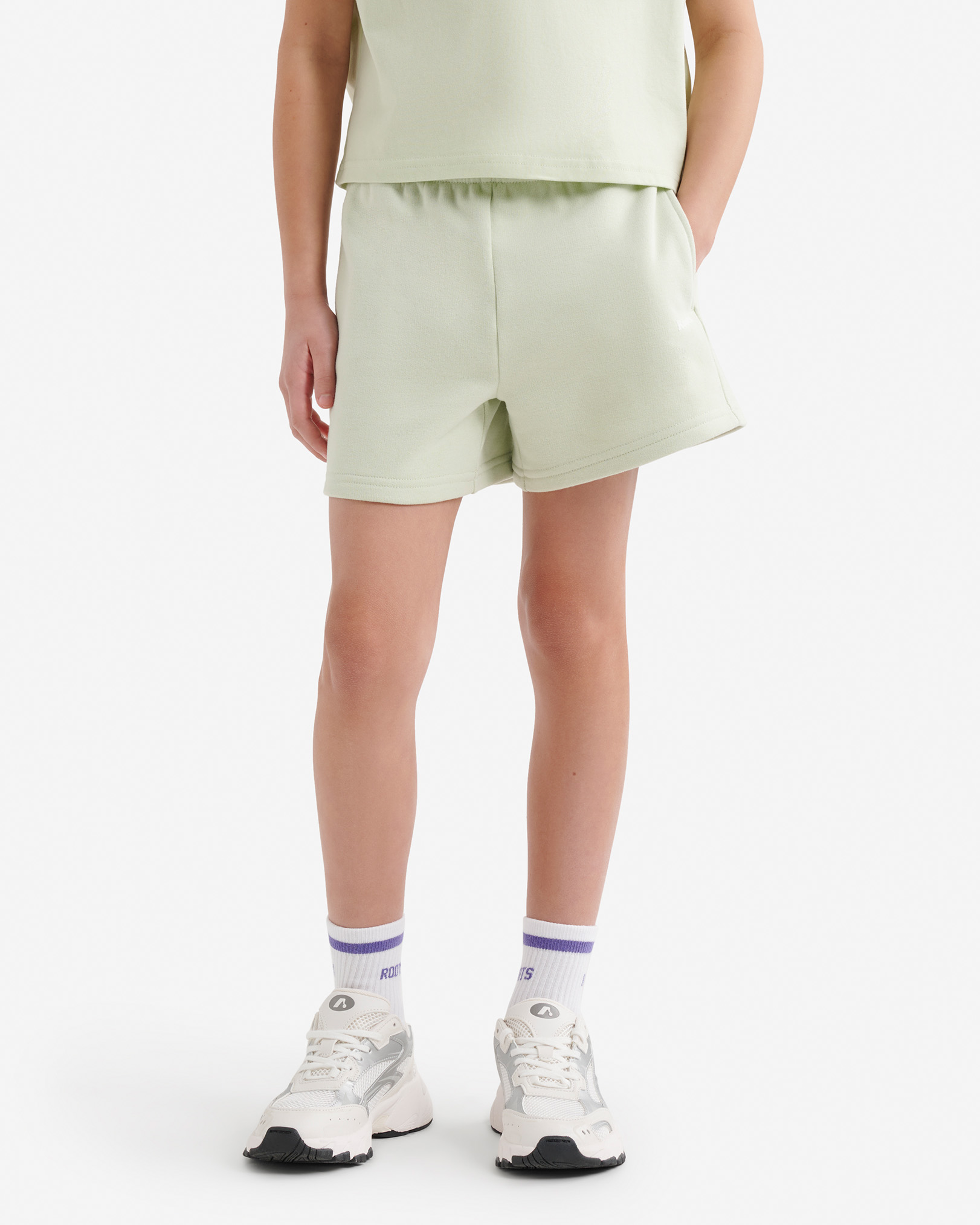 Short en molleton Nuage pour filles - Jade Pâle