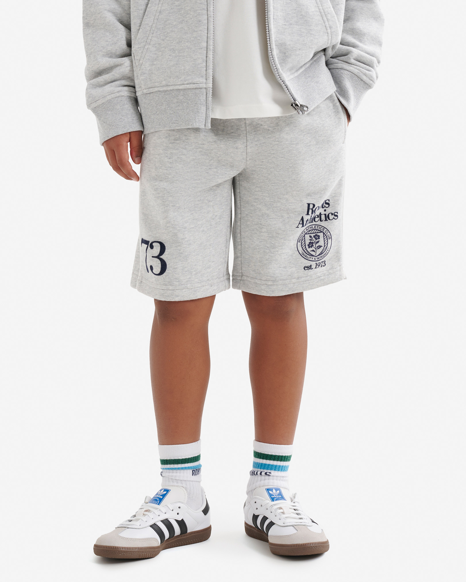 Kids Summer League Sweatshort - Heather Grey