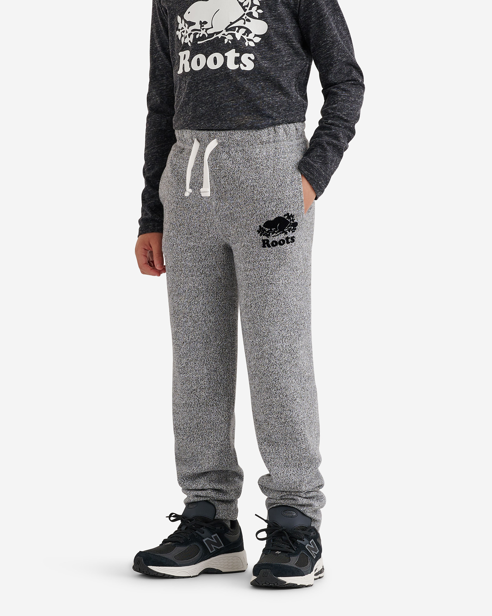 Kids Organic Original Sweatpant - Salt & Pepper