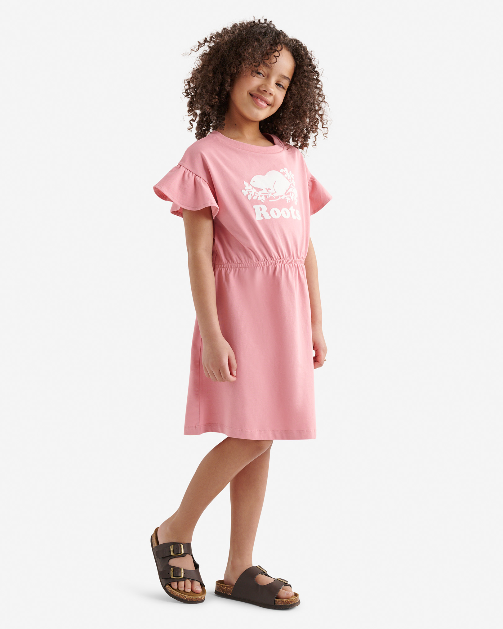 Girls Cooper Dress - Brandied Apricot
