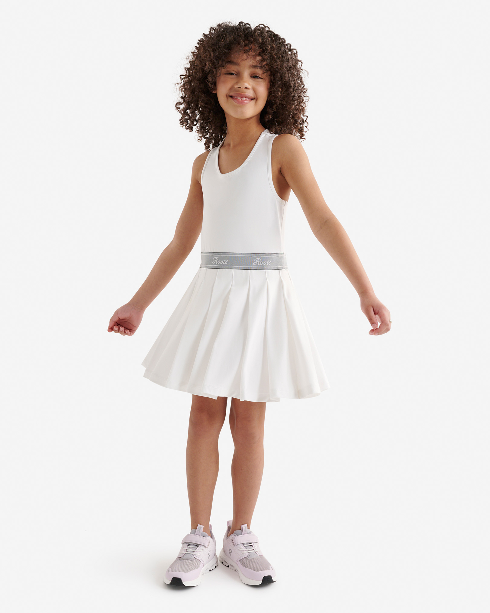 Girls Active Tank Dress - White Girls Active Tank Dress - White