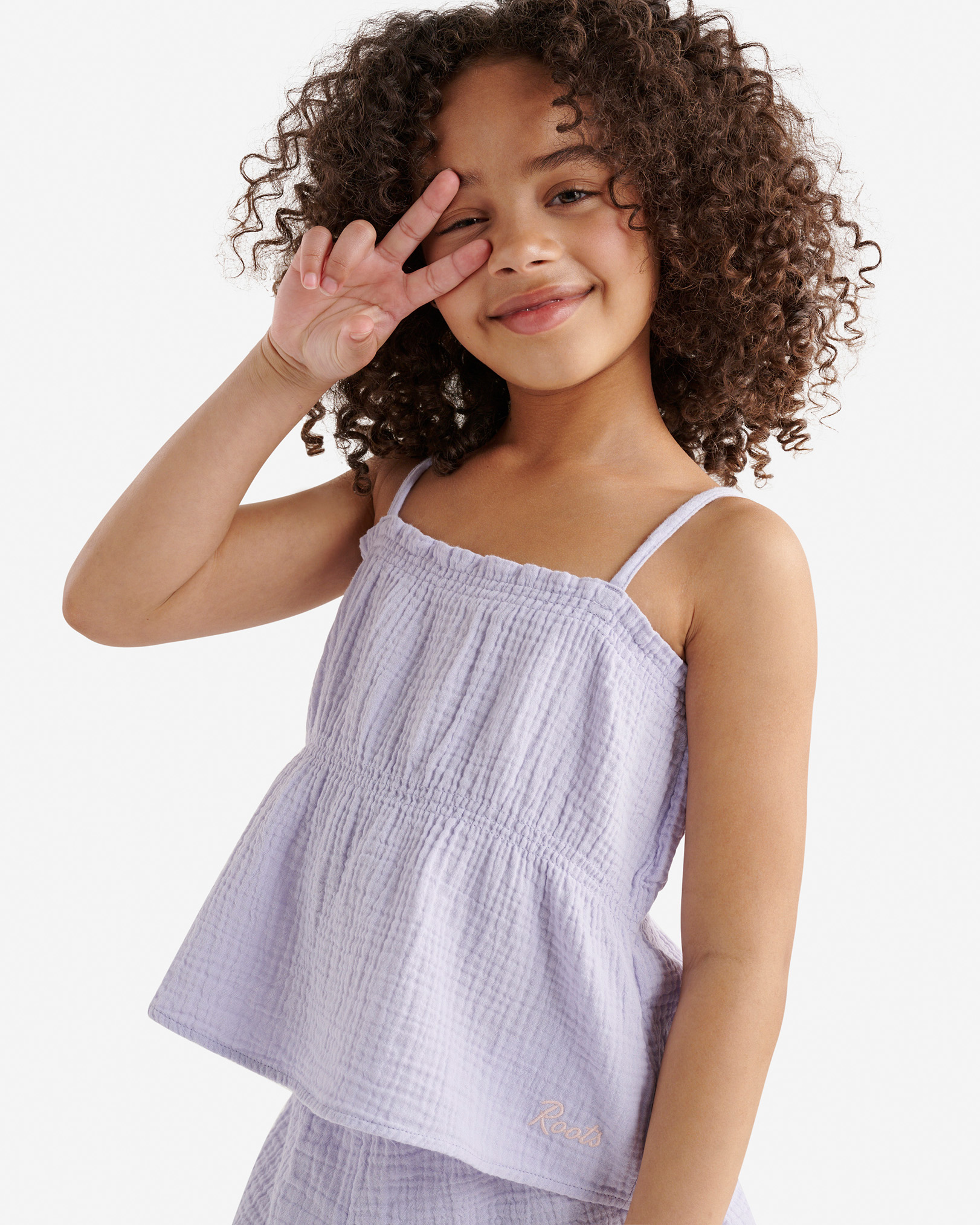 Girls Isla Cropped Cami - Cosmic Sky
