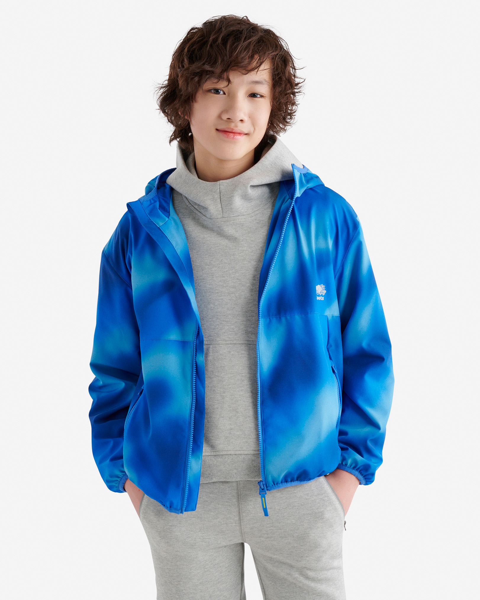 Kids Transitional Windbreaker - Multi Blue
