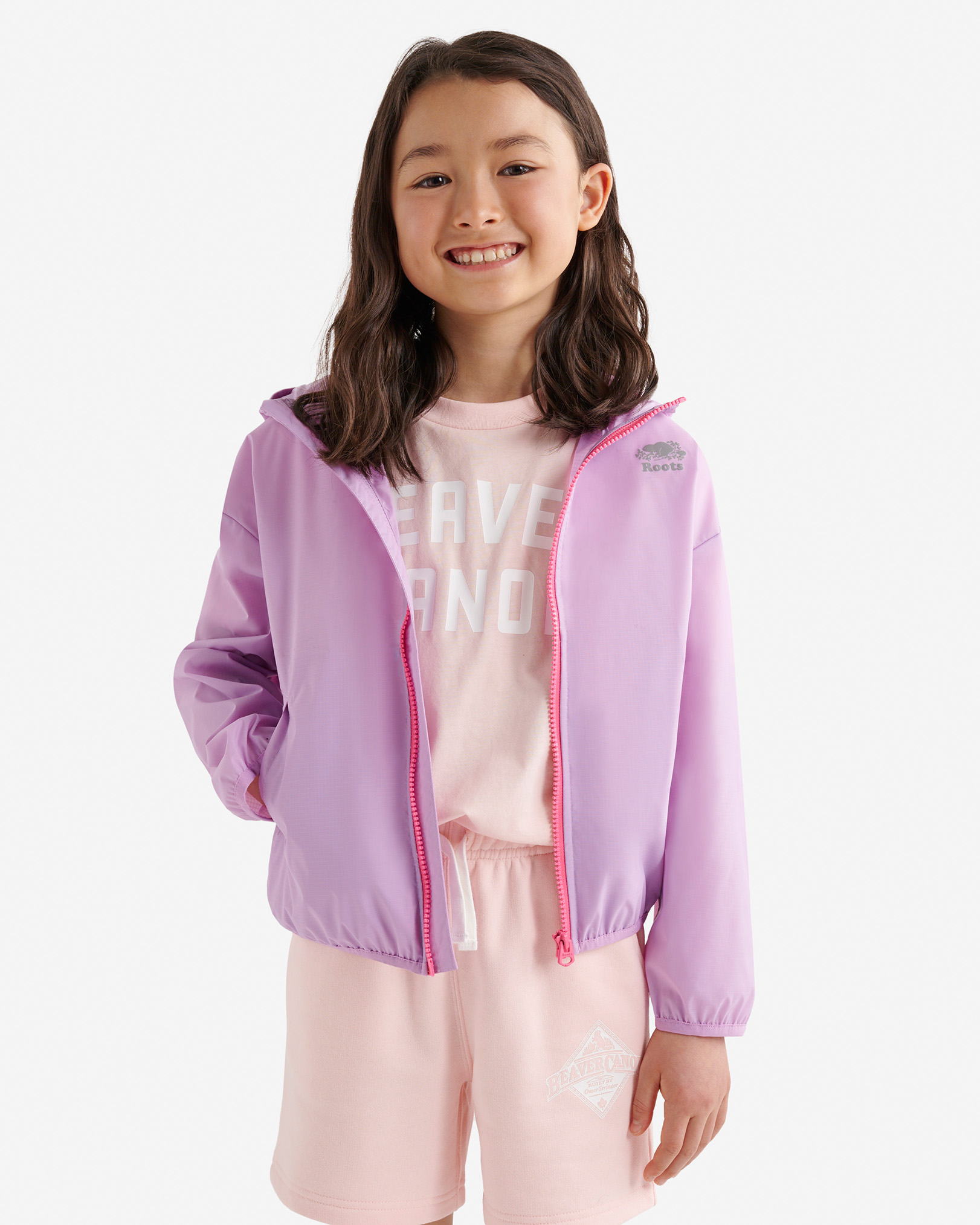 Kids Camp Packable Jacket - Sheer Lilac Kids Camp Packable Jacket - Sheer Lilac