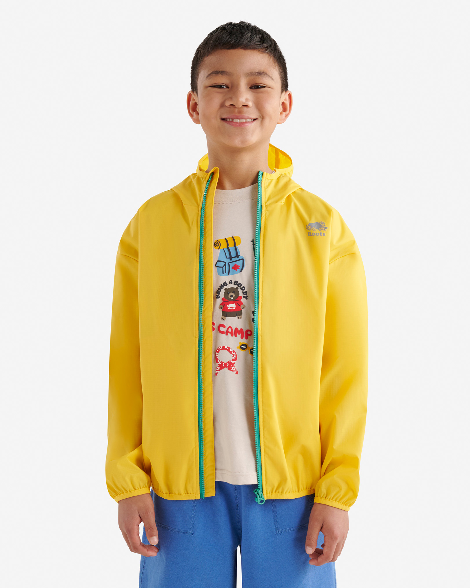 Kids Camp Packable Jacket - Dafodil Yellow Kids Camp Packable Jacket - Dafodil Yellow