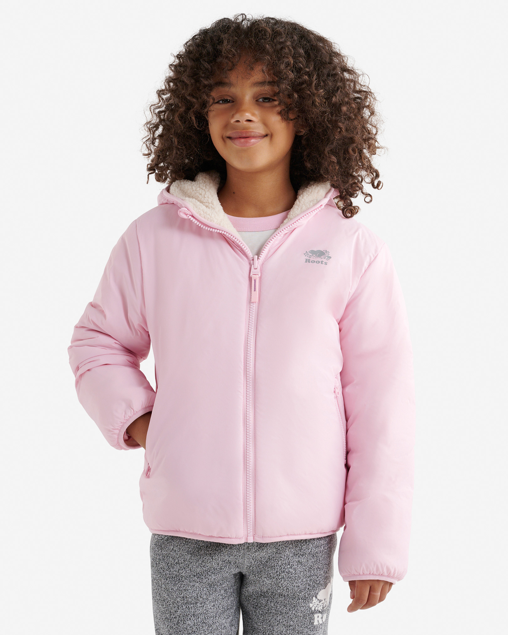 Kids Reversible Shearling Fleece Jacket